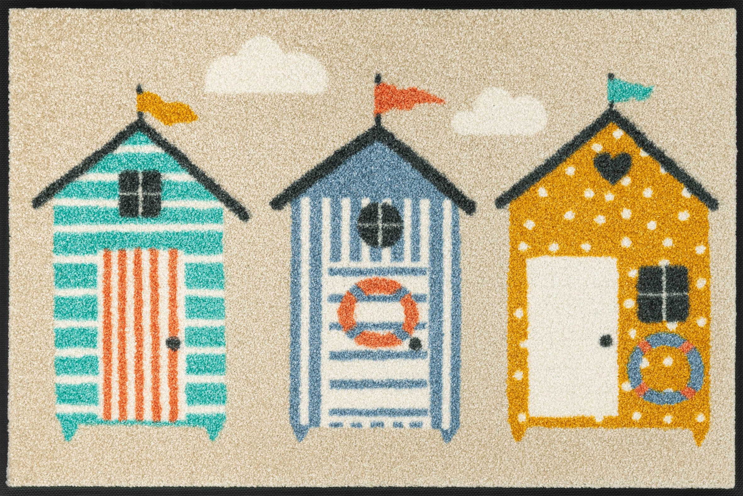 Image of wash+dry by Kleen-Tex Fussmatte "Beachhut" rechteckig