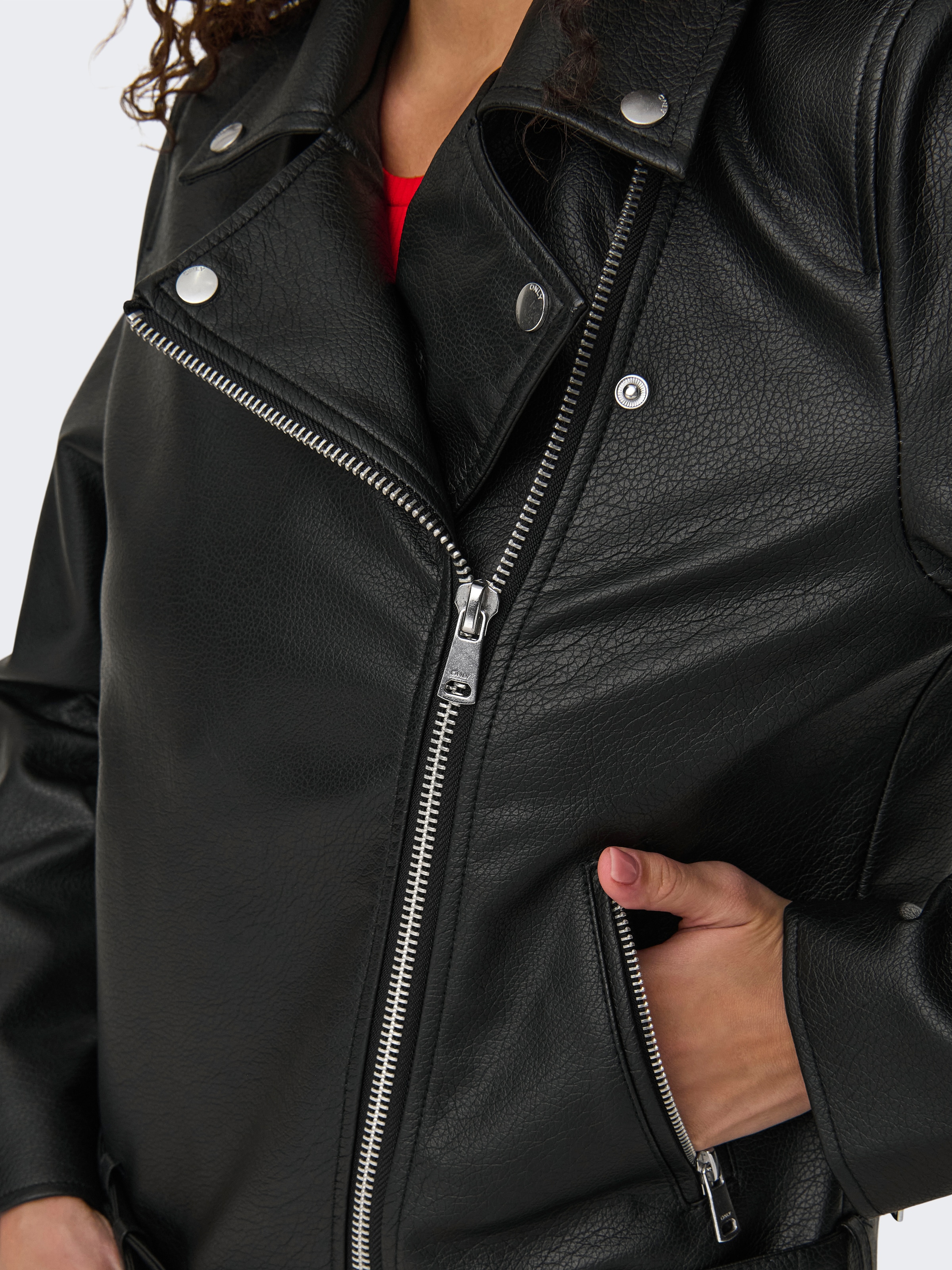 ONLY Veste en imitation cuir »ONLMILLE FAUX LEATHER BIKER JACKET OTW«