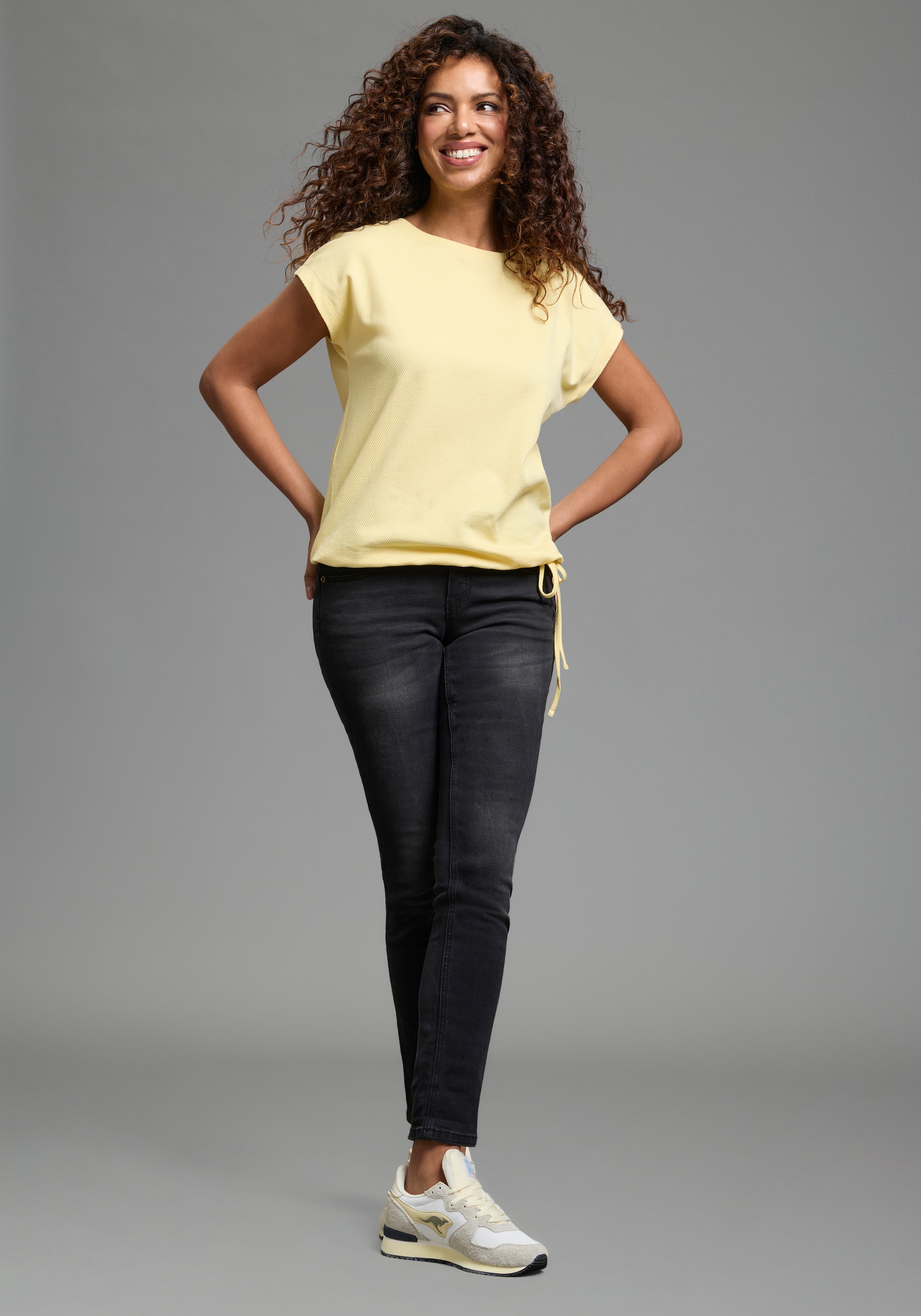 Flashlights T-Shirt aus Struktur-Jersey mit Tunnelzug