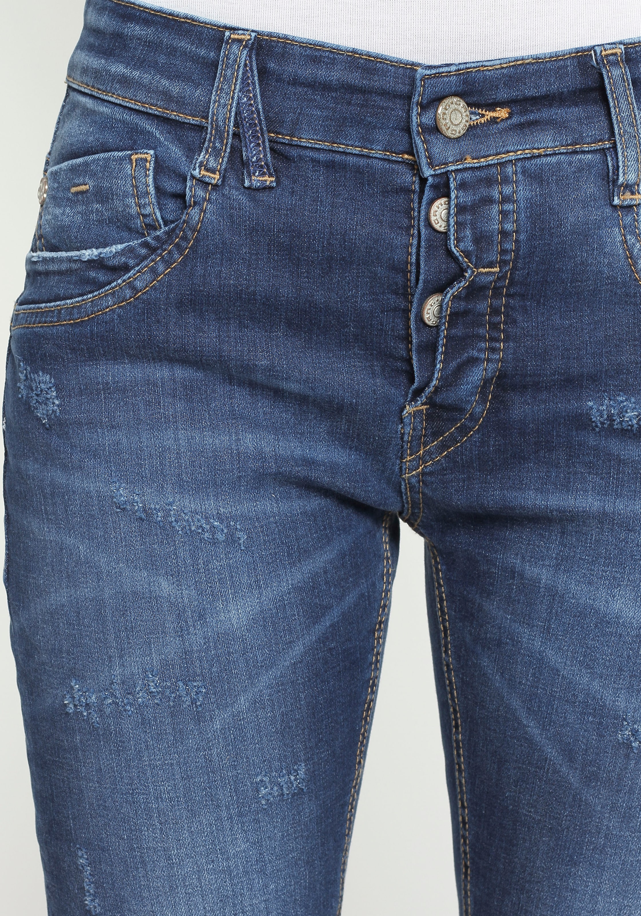 ♕ Relax-fit-Jeans mit GANG bestellen Knopfleiste offener versandkostenfrei halb »94Gerda«,