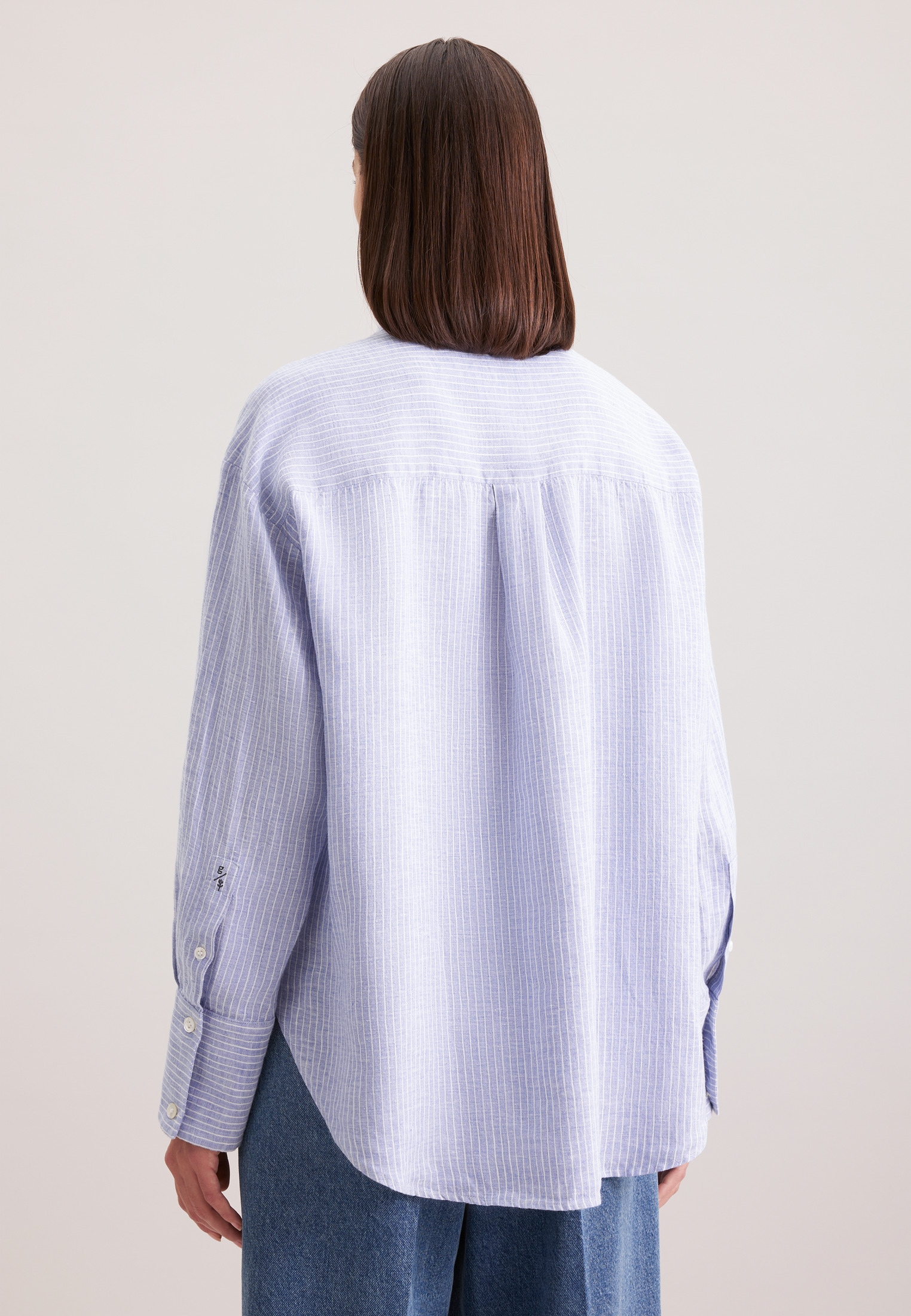 seidensticker Longbluse »Schwarze Rose« 1/1 Kragen Streifen