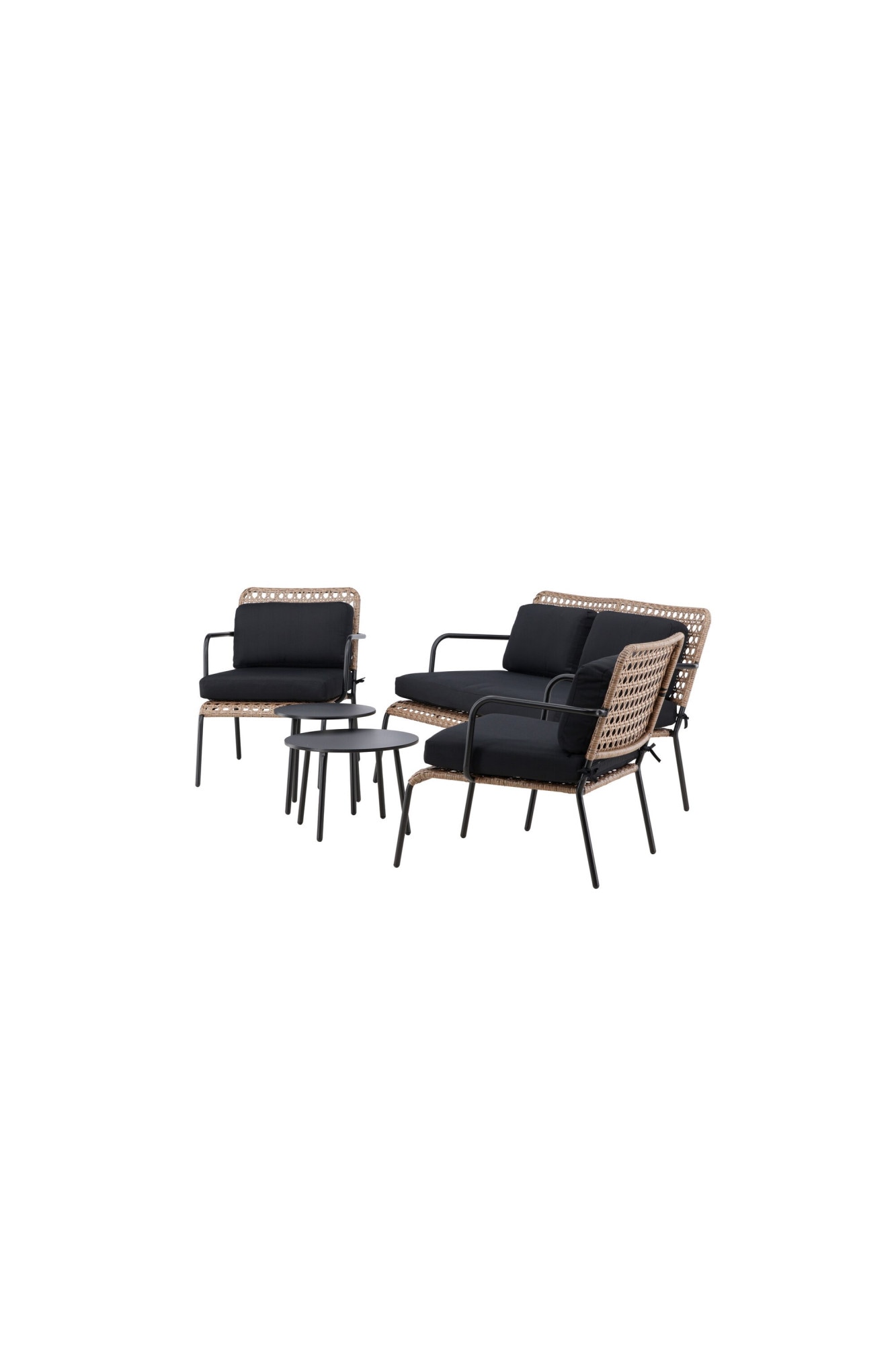 Venture Home Gartenlounge-Set »Paola, grosszügiges Outdoor-Set für hohen Sitzkomfort« 5 tlg. Loungemöbel rund, Stoffbezug, angenehm, wetterfest