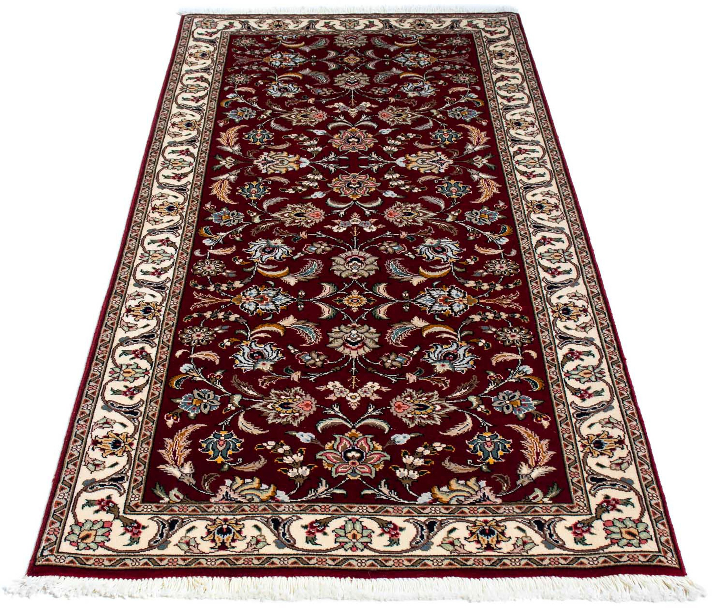 Image of morgenland Orientteppich »Perser - Täbriz - Royal - 197 x 87 cm - dunkelrot«, rechteckig, 7 mm Höhe, Wohnzimmer, Handgeknüpft, Einzelstück mit Zertifikat bei Ackermann Versand Schweiz
