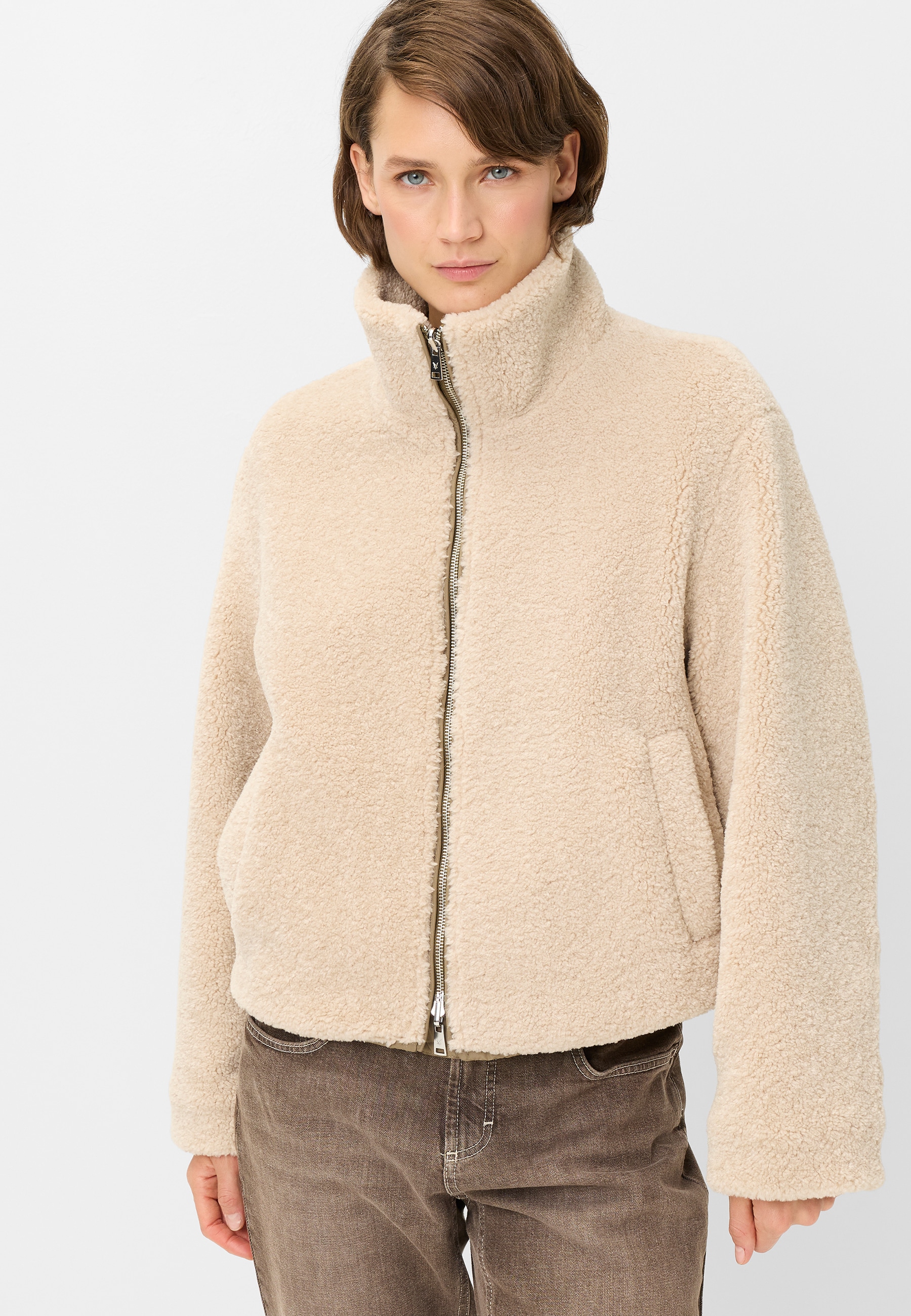 Image of Fuchs Schmitt Wendejacke Stehkragen, Teddyplüsch, Regular Fit