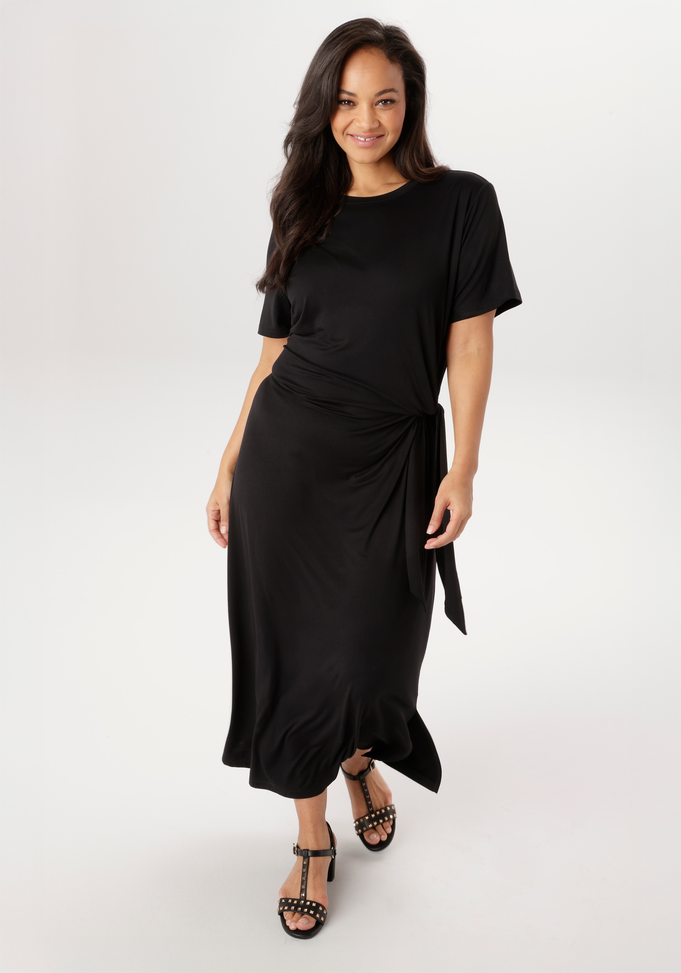 Image of Aniston PLUS Maxikleid mit raffiniertem Bindeband