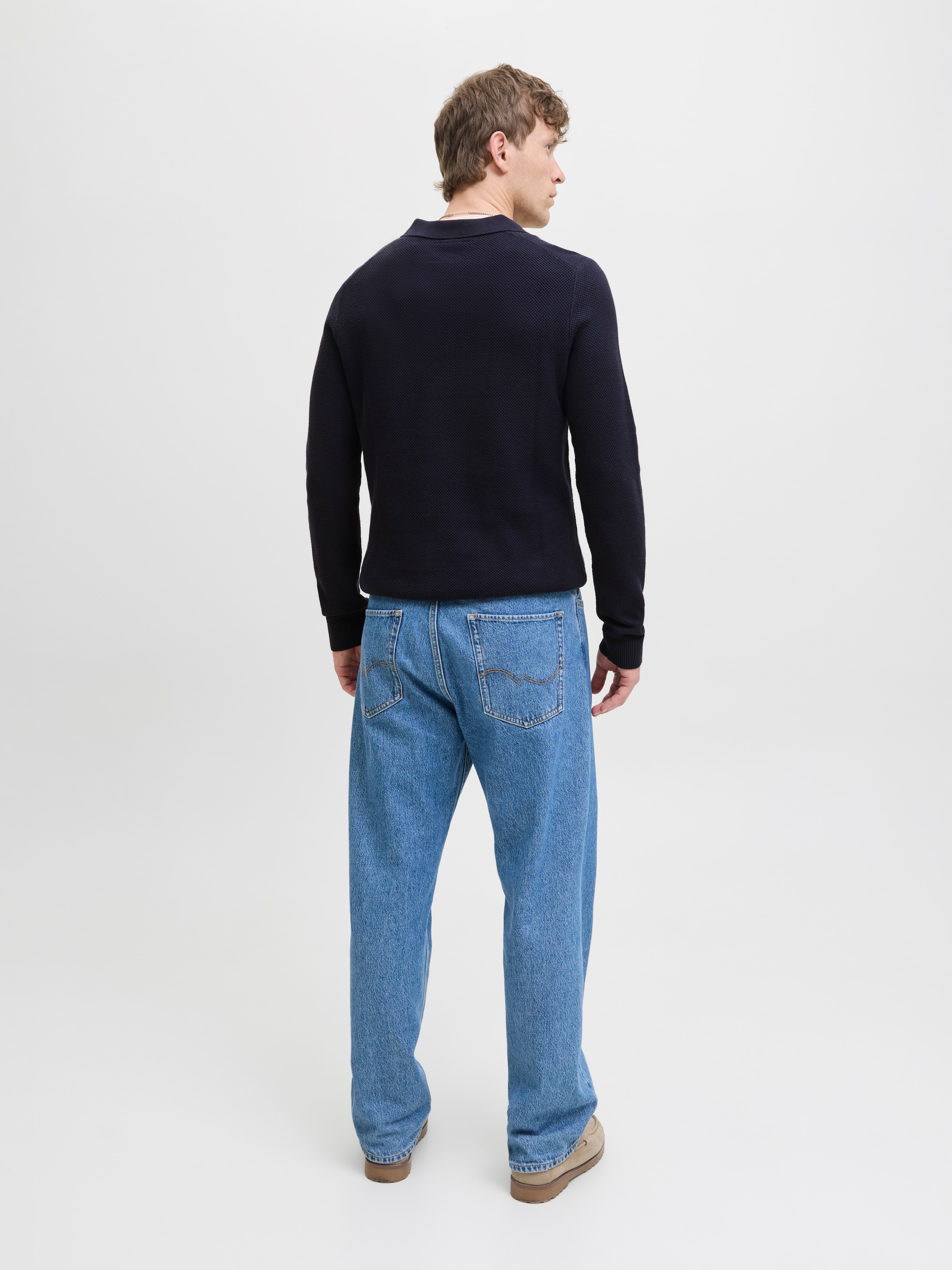 Jack & Jones Polokragenpullover »JPRBLAEASTON KNIT SPLIT NECK LS SN«