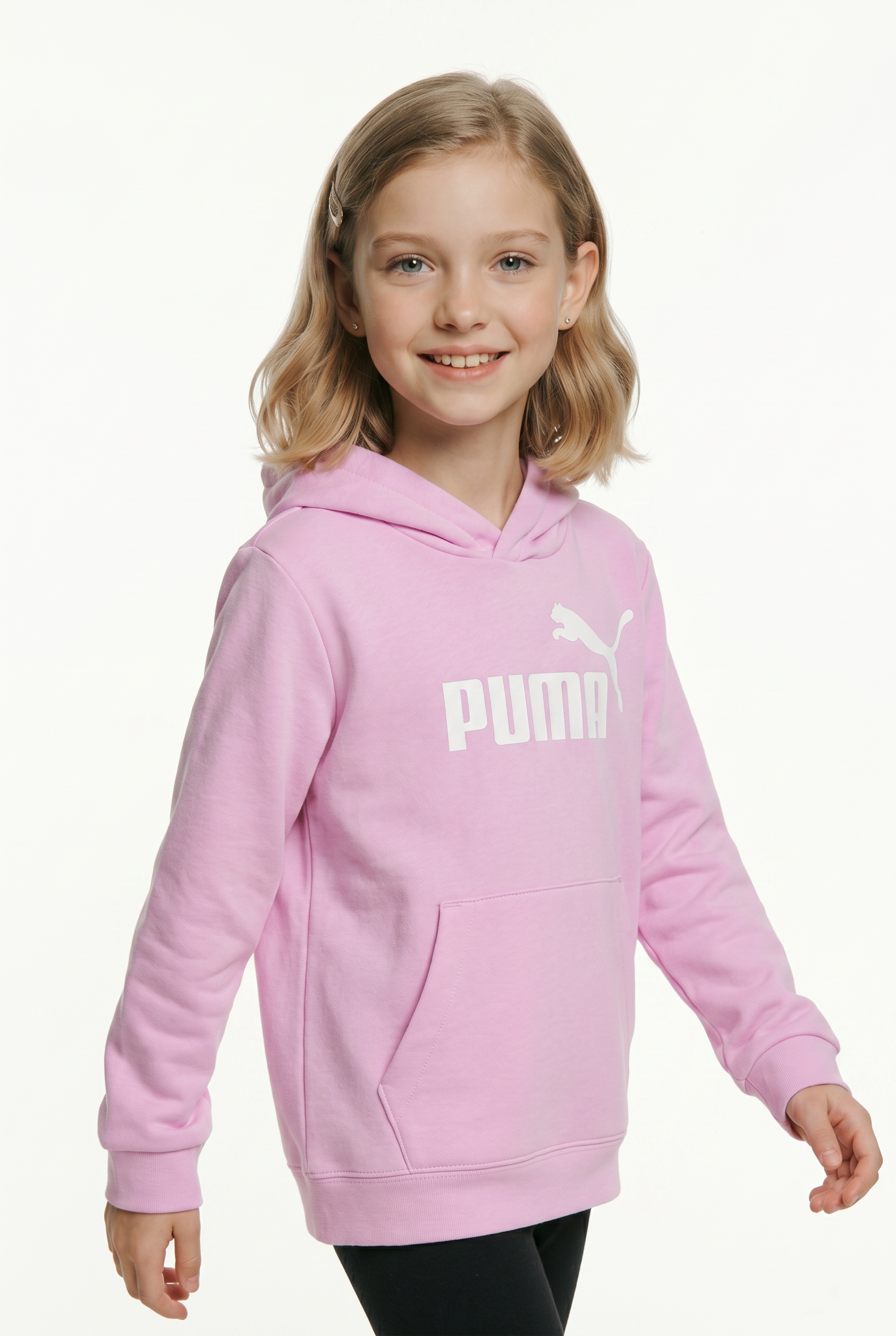 PUMA Sweat à capuche »ESS NO. 1 LOGO HOODIE FL PS«, avec capuche, avec poignets côtelés, avec doublure en jersey
