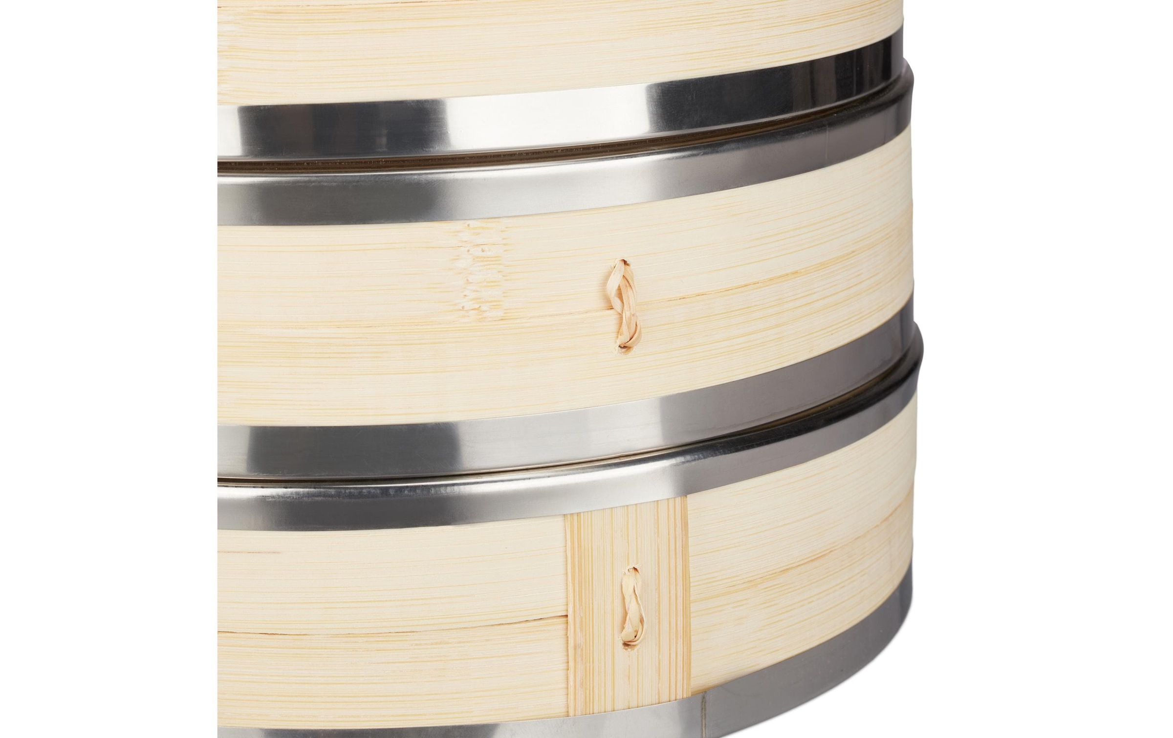 Image of relaxdays Dampfgarer "Bambus, 2 Etagen, mit Edelstahlringen"