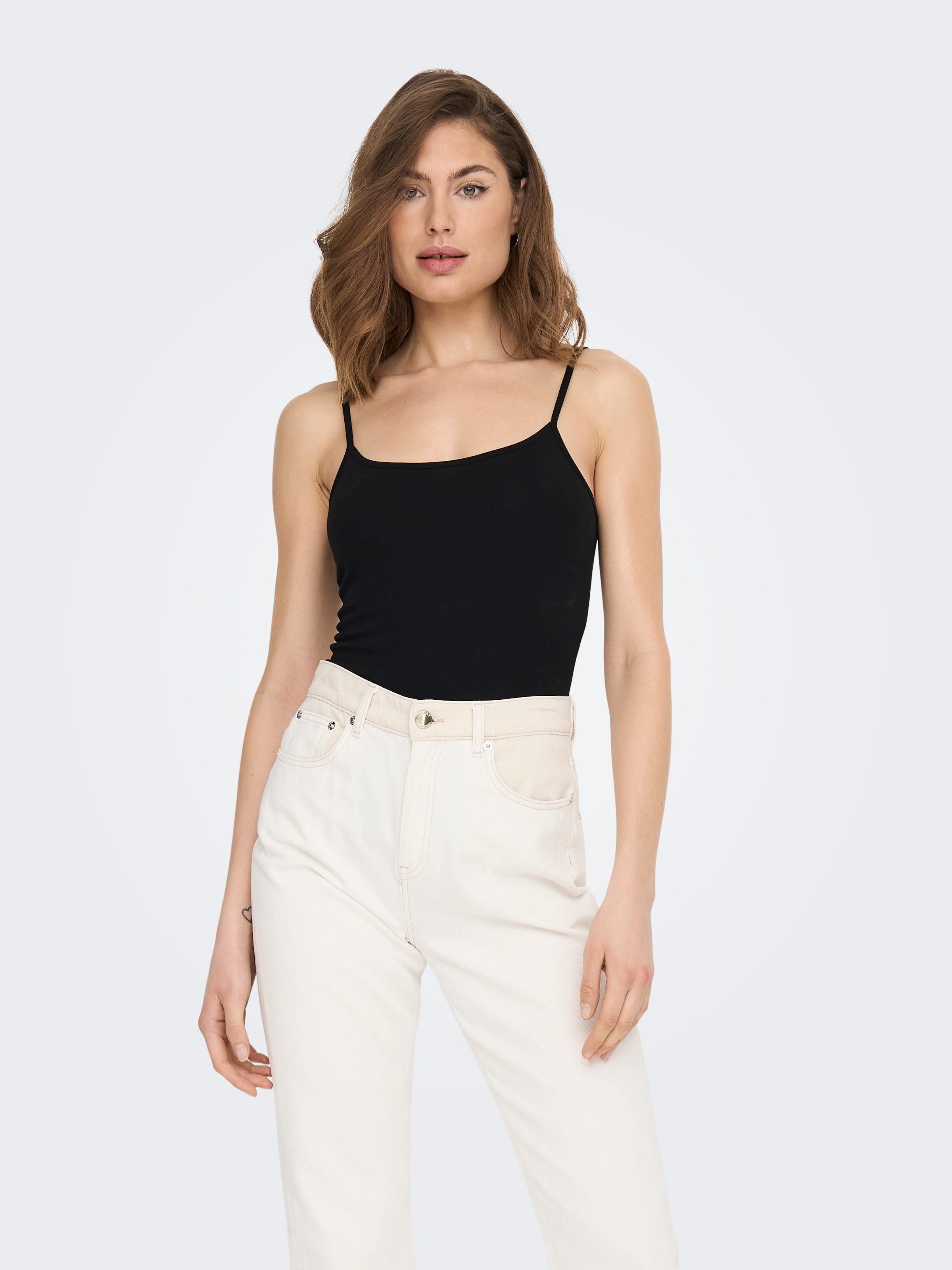 JDY Débardeur »JDYAVA SINGLET JRS NOOS« mélange coton, coupe régulière