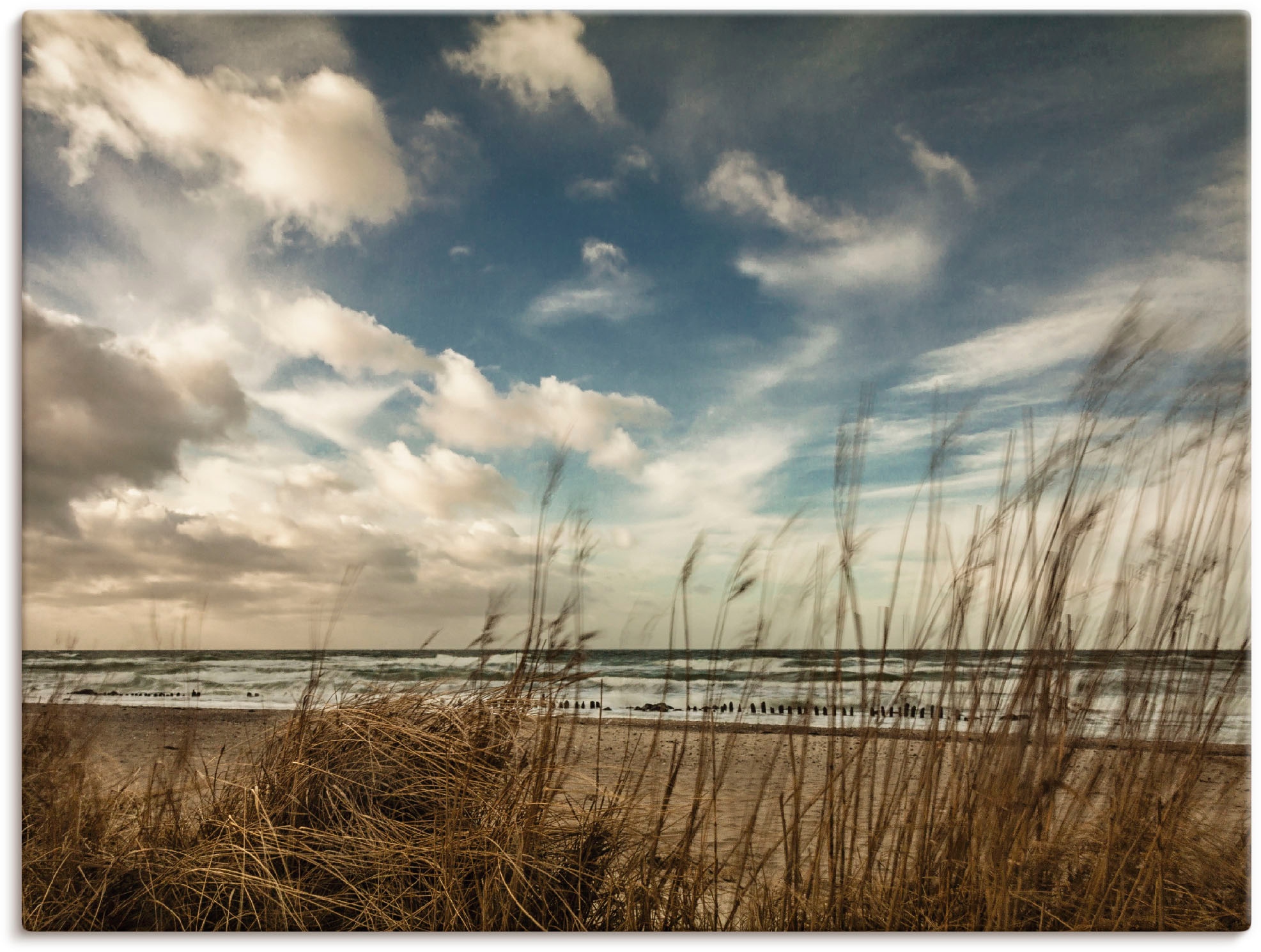 Image of Artland Leinwandbild "An der Küste der Ostsee" Gewässer 1 Stk. tlg. auf Holzrahmen gespannt