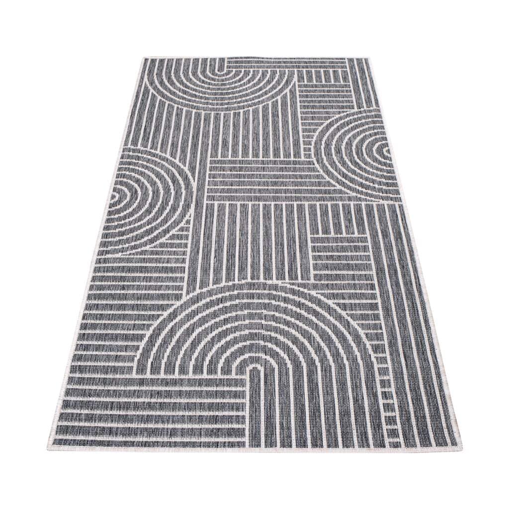 Carpet City Outdoorteppich »DUO RUG 5842« rechteckig 5 mm Höhe Wendeteppich Wetterfest In- & Outdoor, Balkon, Terrasse, Wohnzimmer