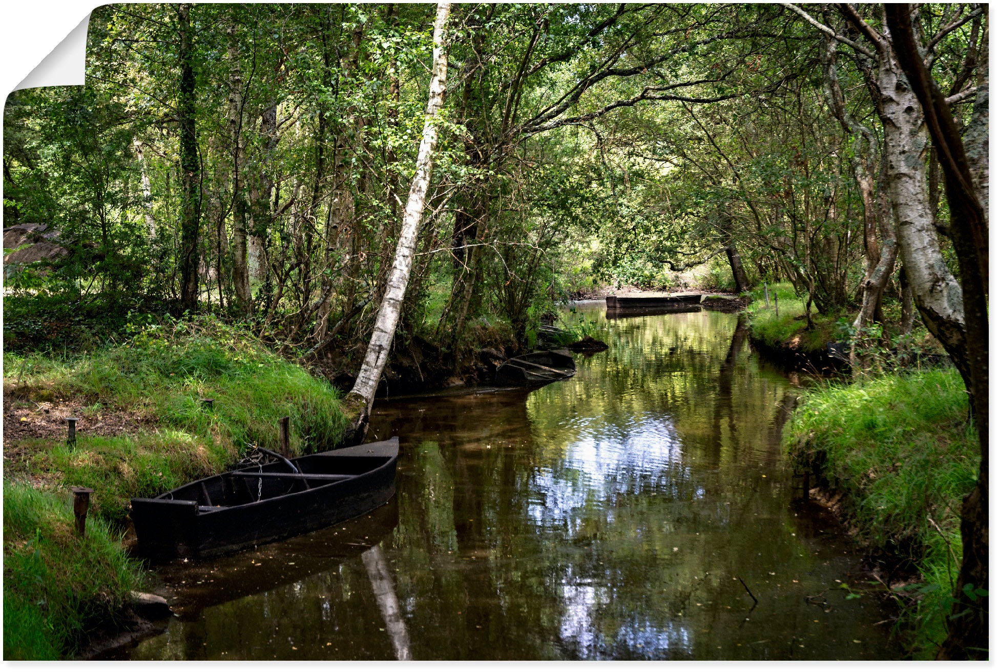 Image of Artland Wandbild »Romantische Flusslandschaft Frankreich«, Waldbilder, (1 St.), in vielen Grössen & Produktarten - Alubild / Outdoorbild für den Aussenbereich, Leinwandbild, Poster, Wandaufkleber / Wandtattoo auch für Badezimmer geeignet bei Ackermann Ver