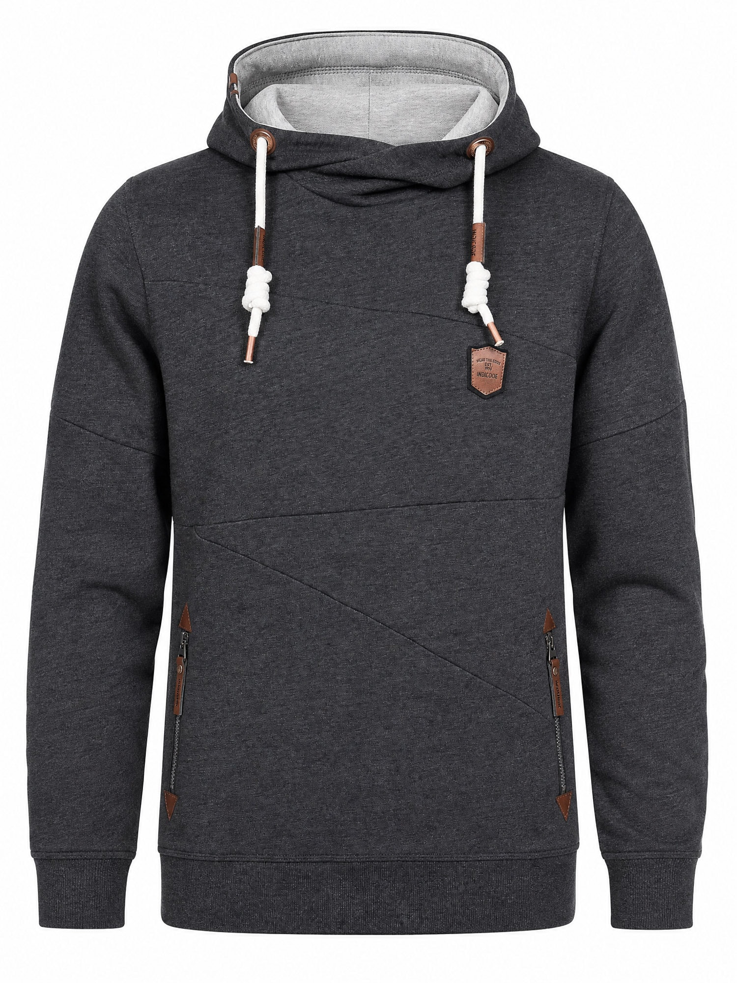 Indicode Sweat à capuche »INAix«, mélange coton, coupe régulière

