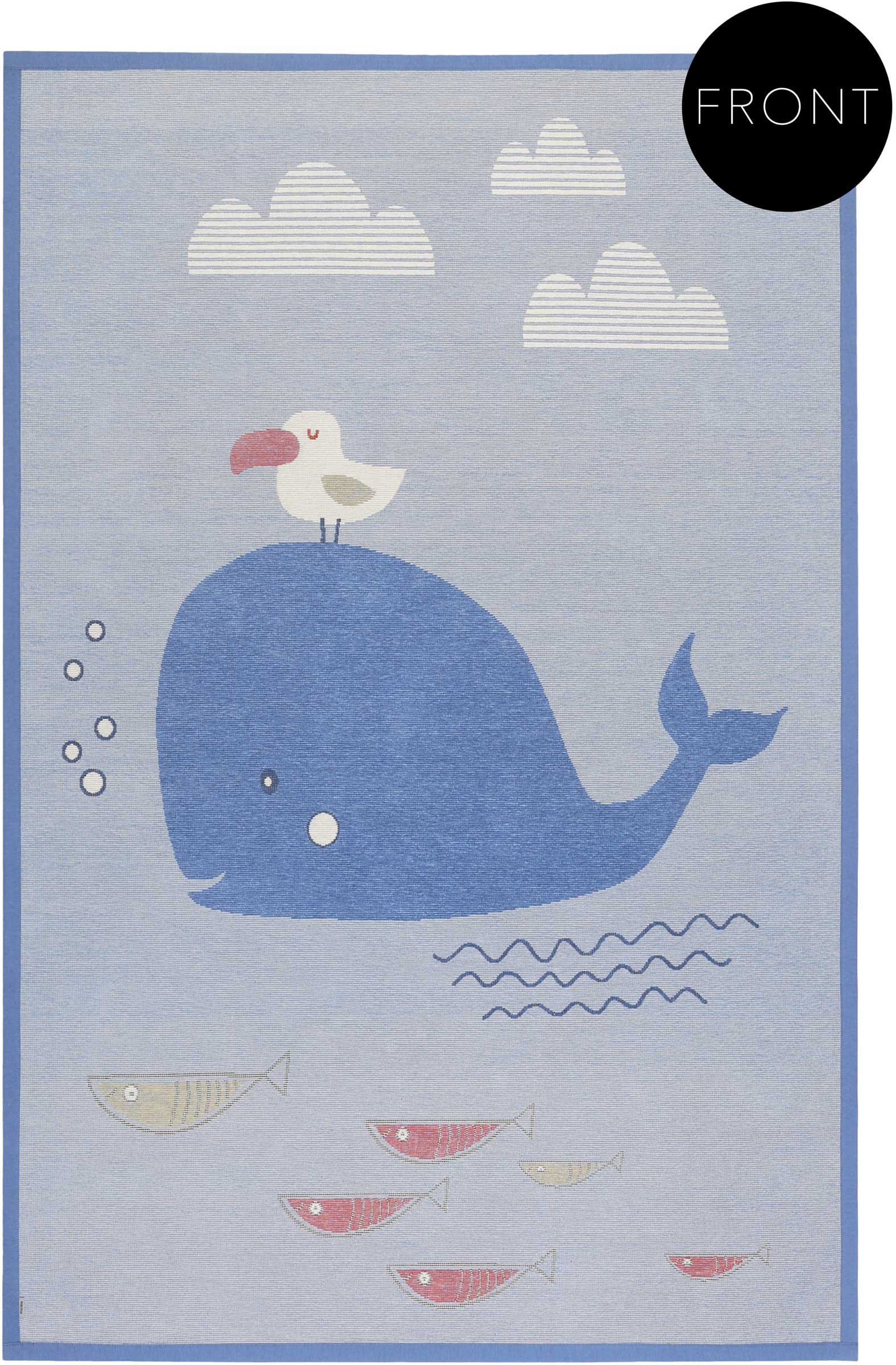 Image of Esprit Kinderteppich »Whale Buddy ESP-005«, rechteckig, 10 mm Höhe, Wendeteppich, Tiermotiv oder Sternenhimmel, Kinderzimmer bei Ackermann Versand Schweiz