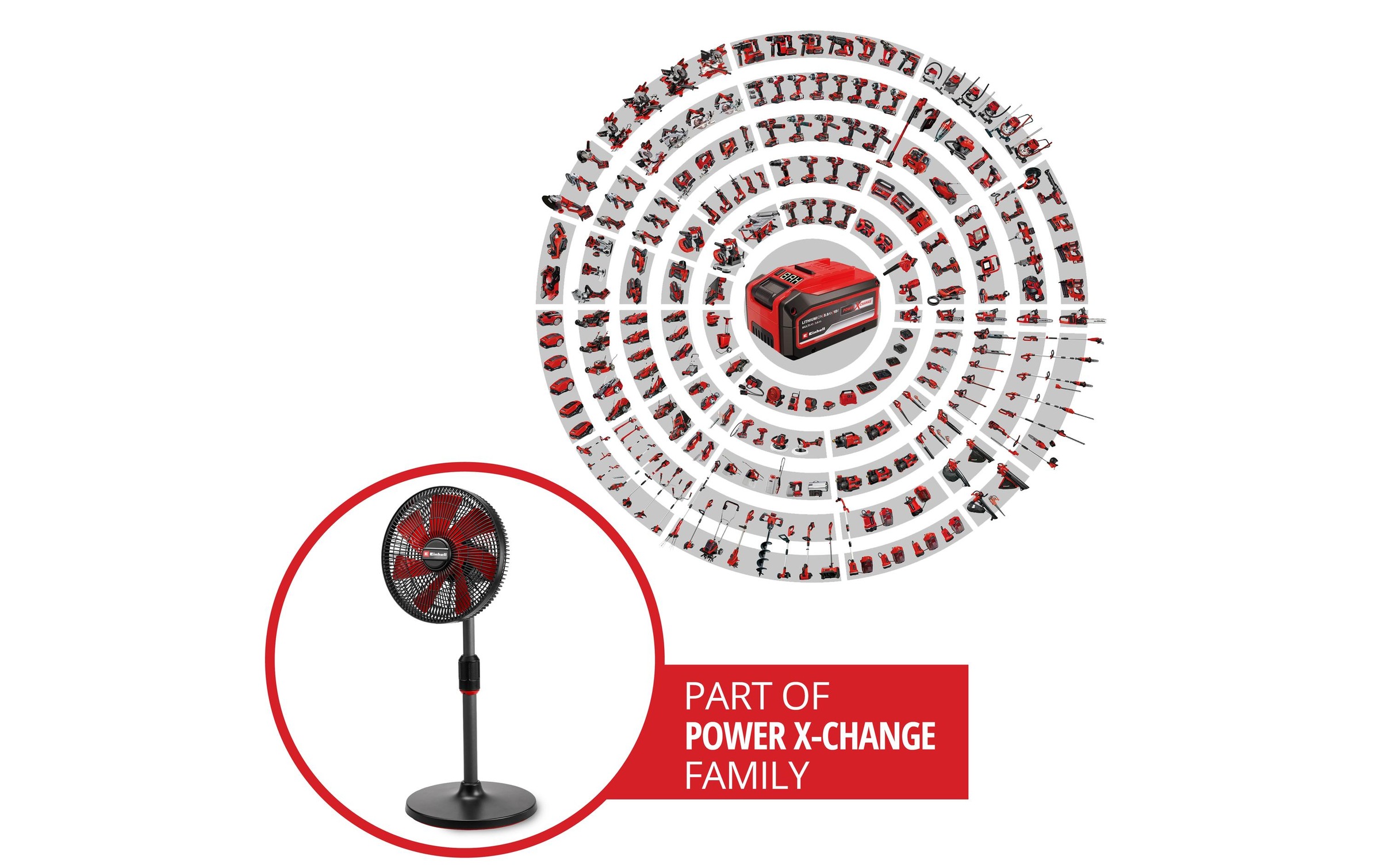 Einhell Bodenventilator »GE-CF 18/320 P Li-Solo Schwarz«