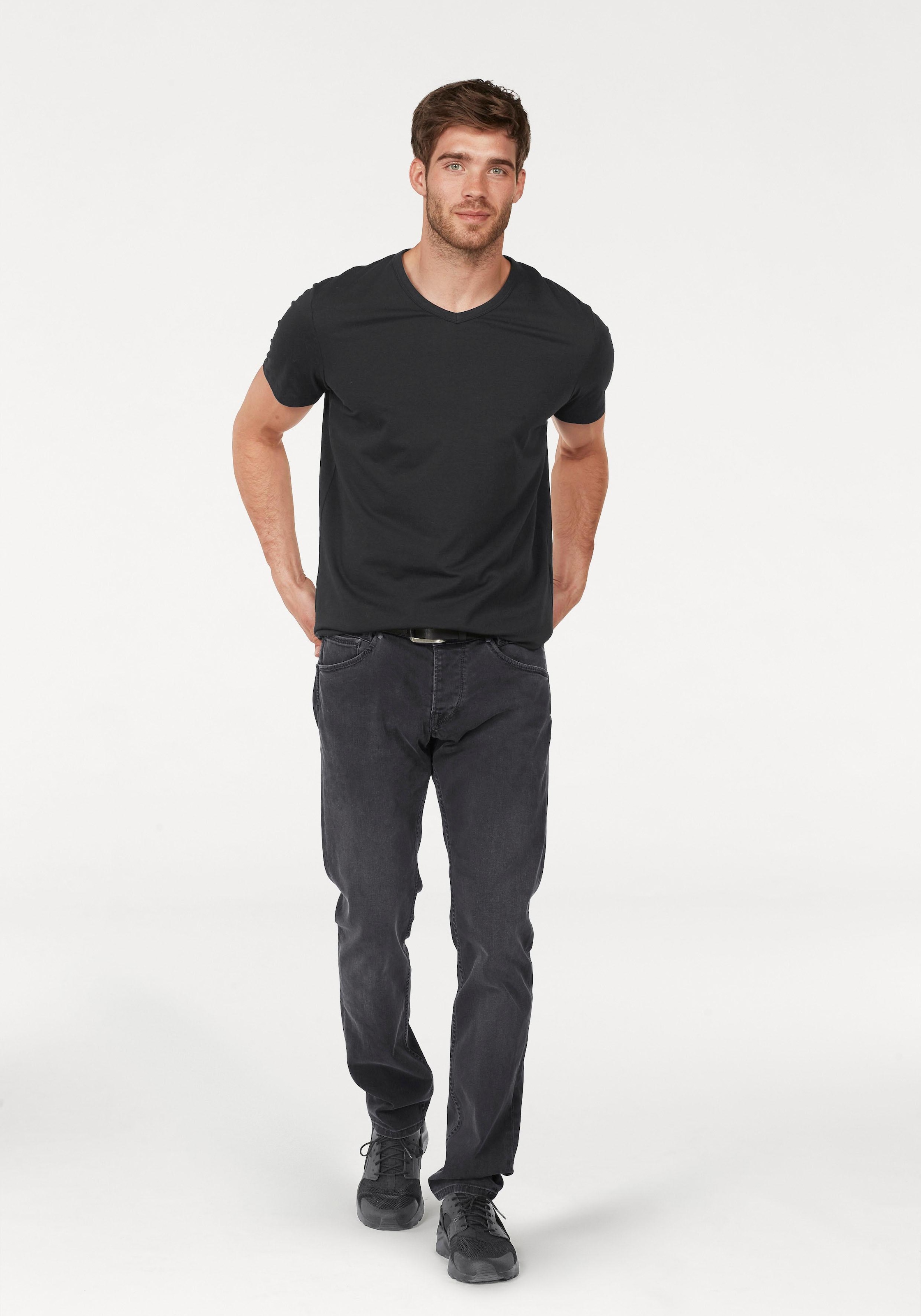 Jack & Jones T-Shirt »SLIM- FIT BASIC TEE V-NECK«, mit V-Ausschnitt