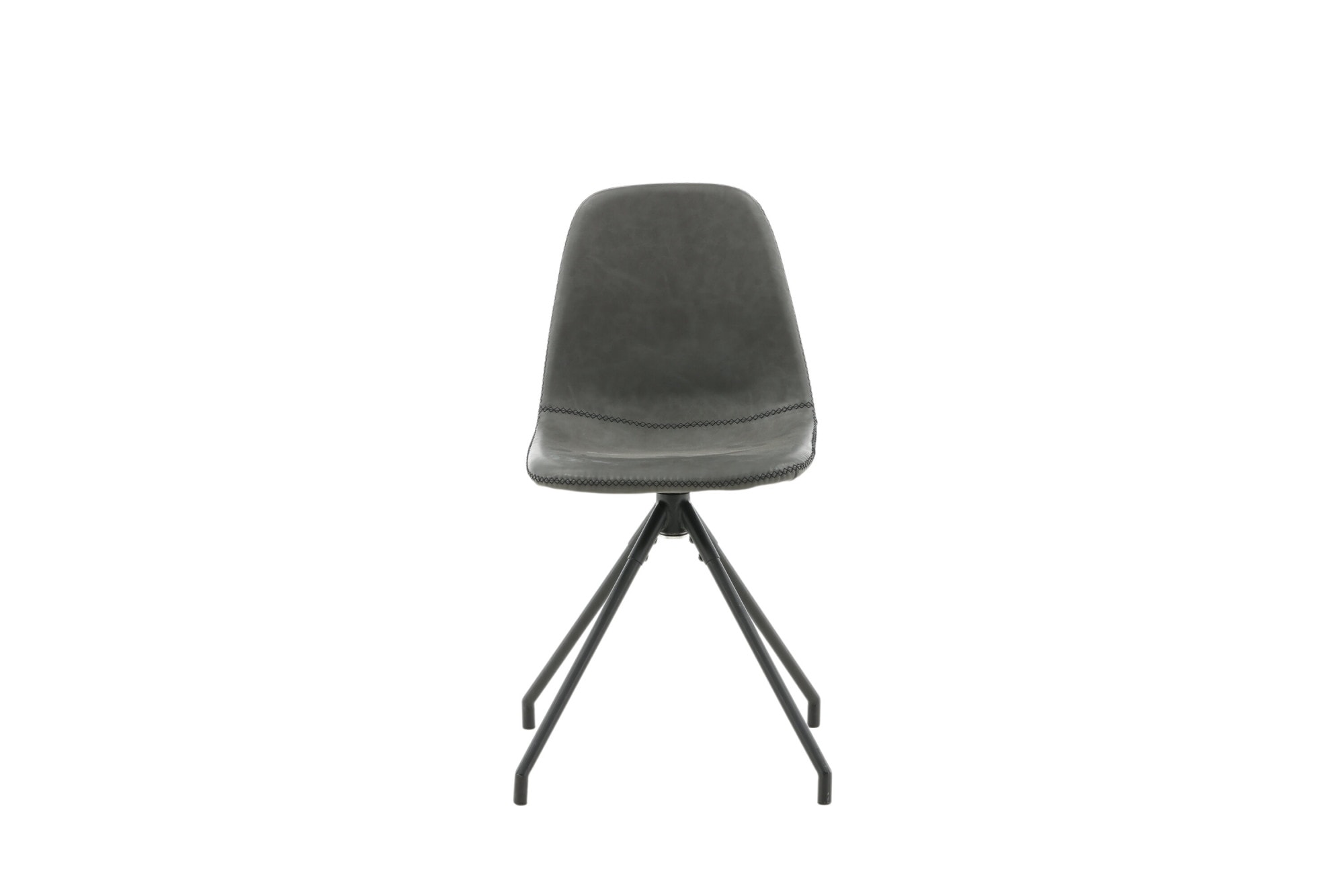 Venture Home Chaise de salle à manger »Polar, 2er-Set drehbare Esszimmerstühle in Schwarz-PU, mit Steppung« () 2 cuischaise pivotante, aspect cuir, pieds en métal, coutures décoratives, élégant