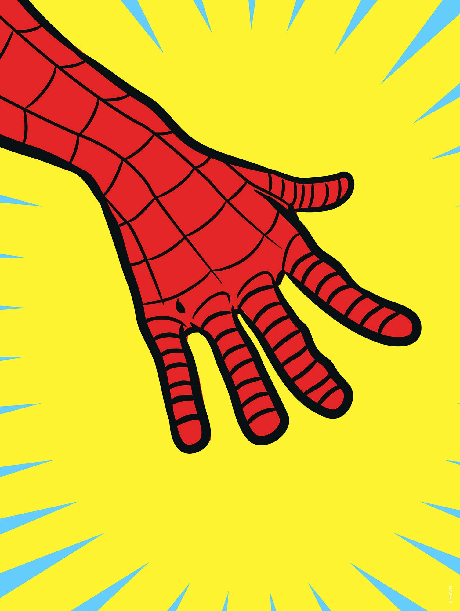 Image of Komar Wandbild »Marvel PowerUp Spider-Man Hand«, (1 St.), Deutsches Premium-Poster Fotopapier mit seidenmatter Oberfläche und hoher Lichtbeständigkeit. Für fotorealistische Drucke mit gestochen scharfen Details und hervorragender Farbbrillanz. bei Ackerma
