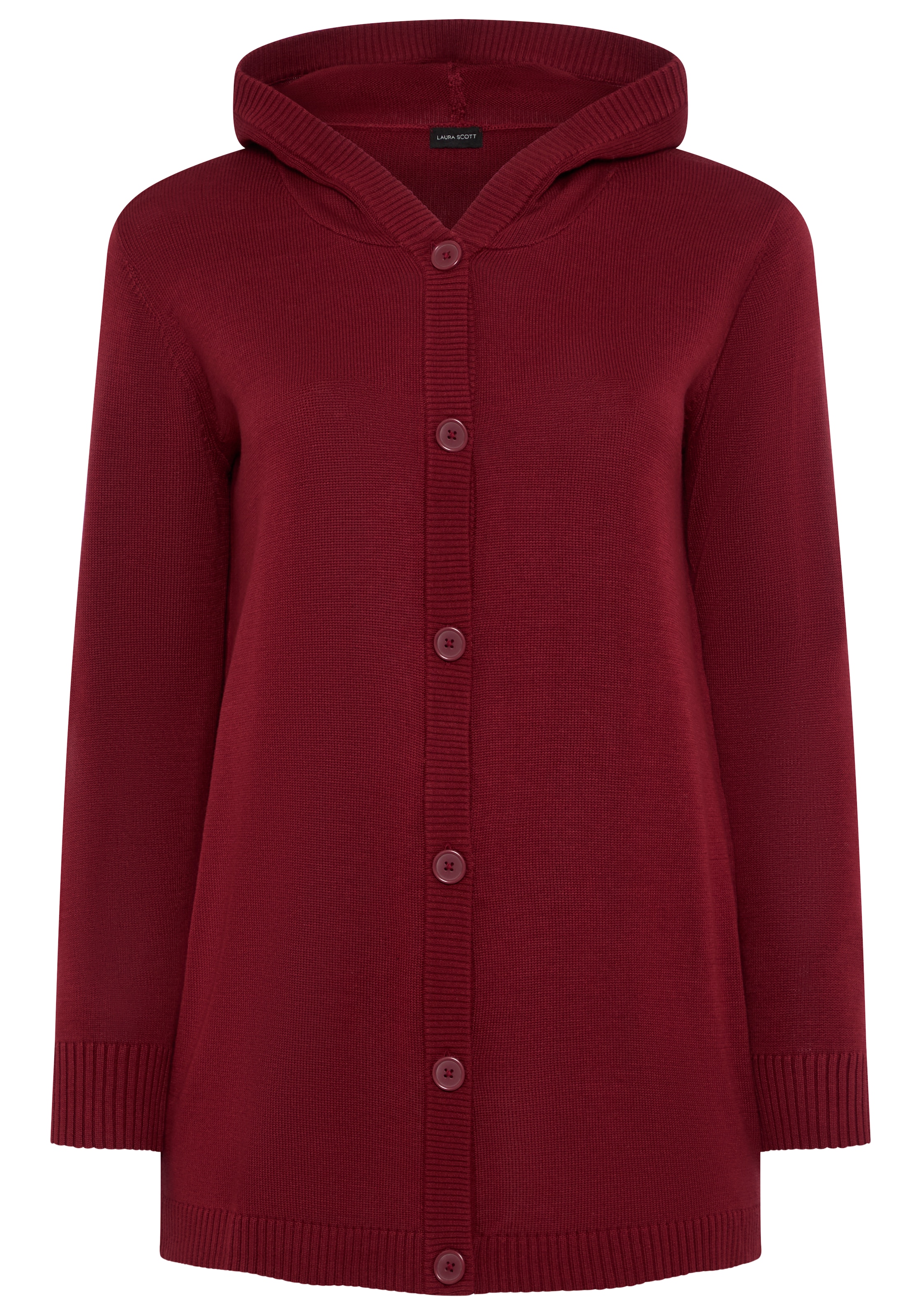 Laura Scott CURVE Cardigan à capuche »Grosse Grössen« avec coupe longue, coupe fluide, manches longues