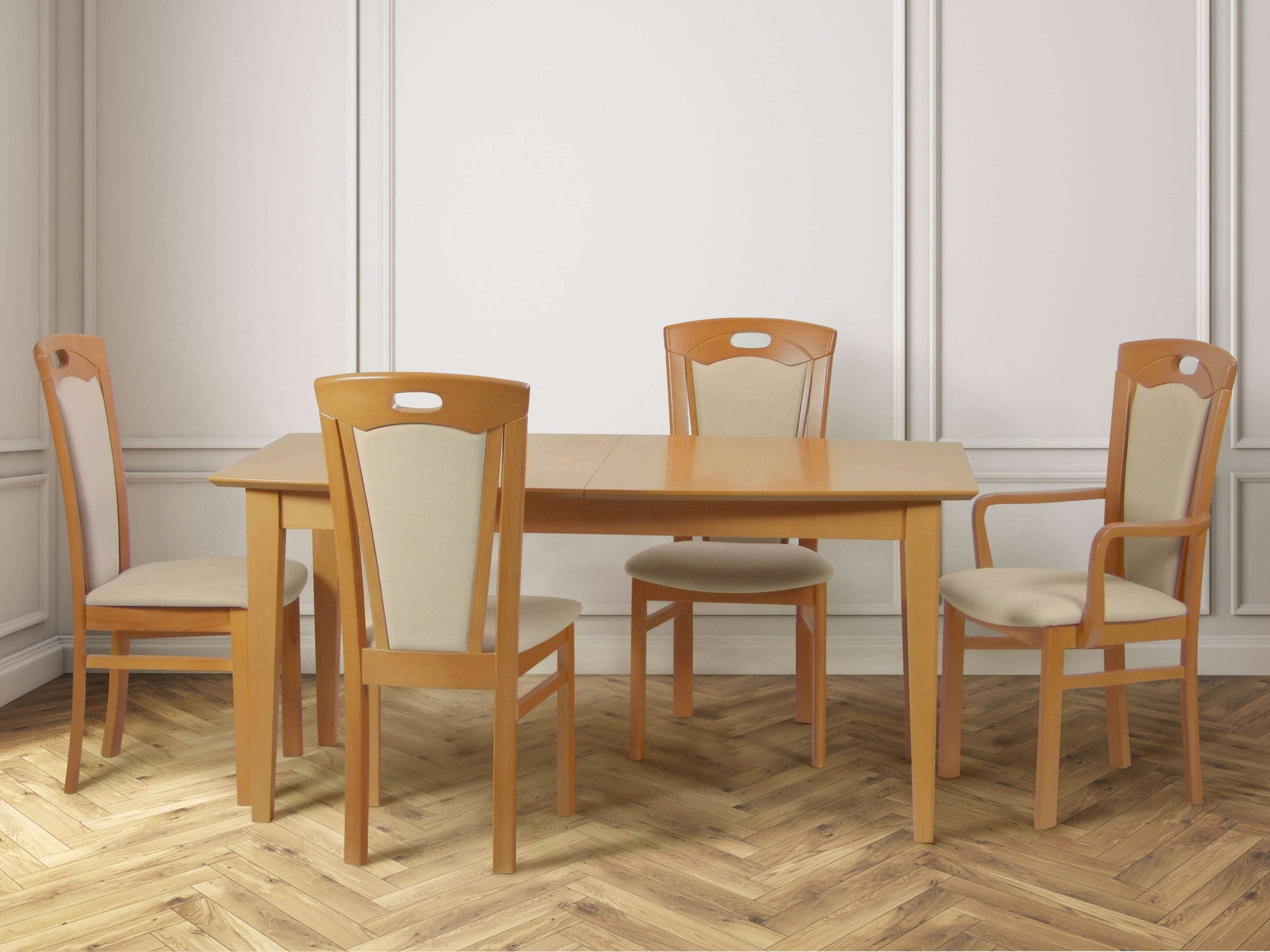 Home affaire Esszimmerstuhl »FERDI, Armlehnstuhl, Made in Italy, Massivholz« () 1 Stk.Bezug Feinstruktur (wasser-und fleckabweisend) oder Struktur