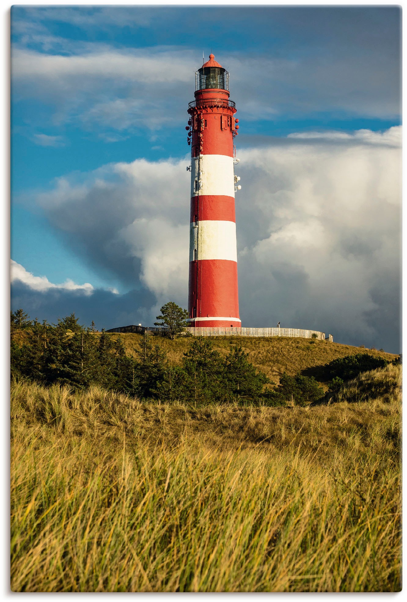Image of Artland Wandbild »Leuchtturm Wittdün auf der Insel Amrum«, Gebäude, (1 St.), in vielen Grössen & Produktarten - Alubild / Outdoorbild für den Aussenbereich, Leinwandbild, Poster, Wandaufkleber / Wandtattoo auch für Badezimmer geeignet bei Ackermann Versan