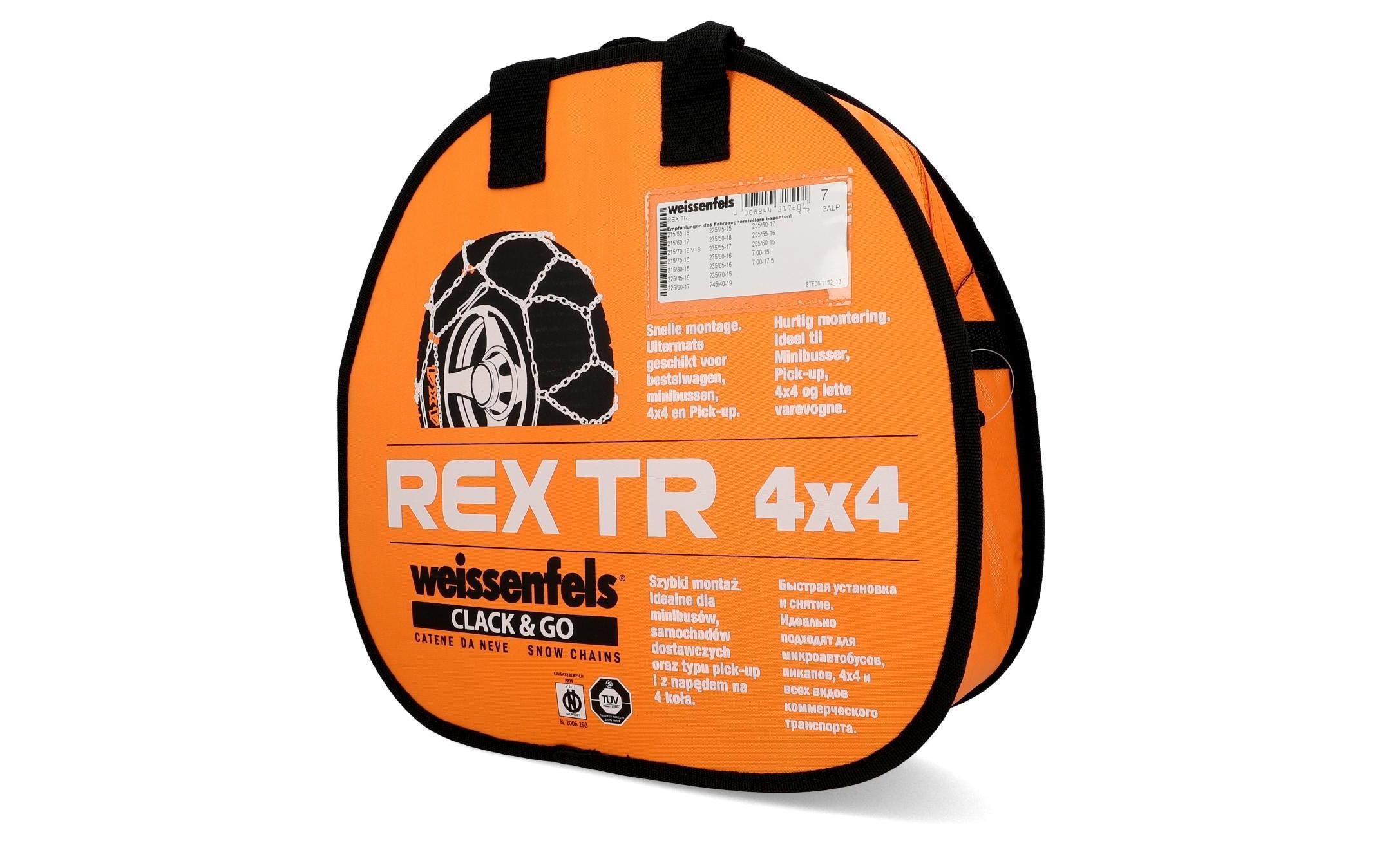   Chaînes à neige »Weissenfels Schneekette Rex« Ist in der Schweiz als  zugelassen