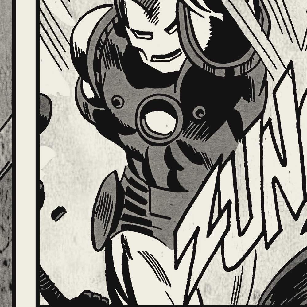 Komar Vliestapete »Marvel Classic Comic Panel Monochrome« bedruckt glatt Rolle mit 212 x 250 cm