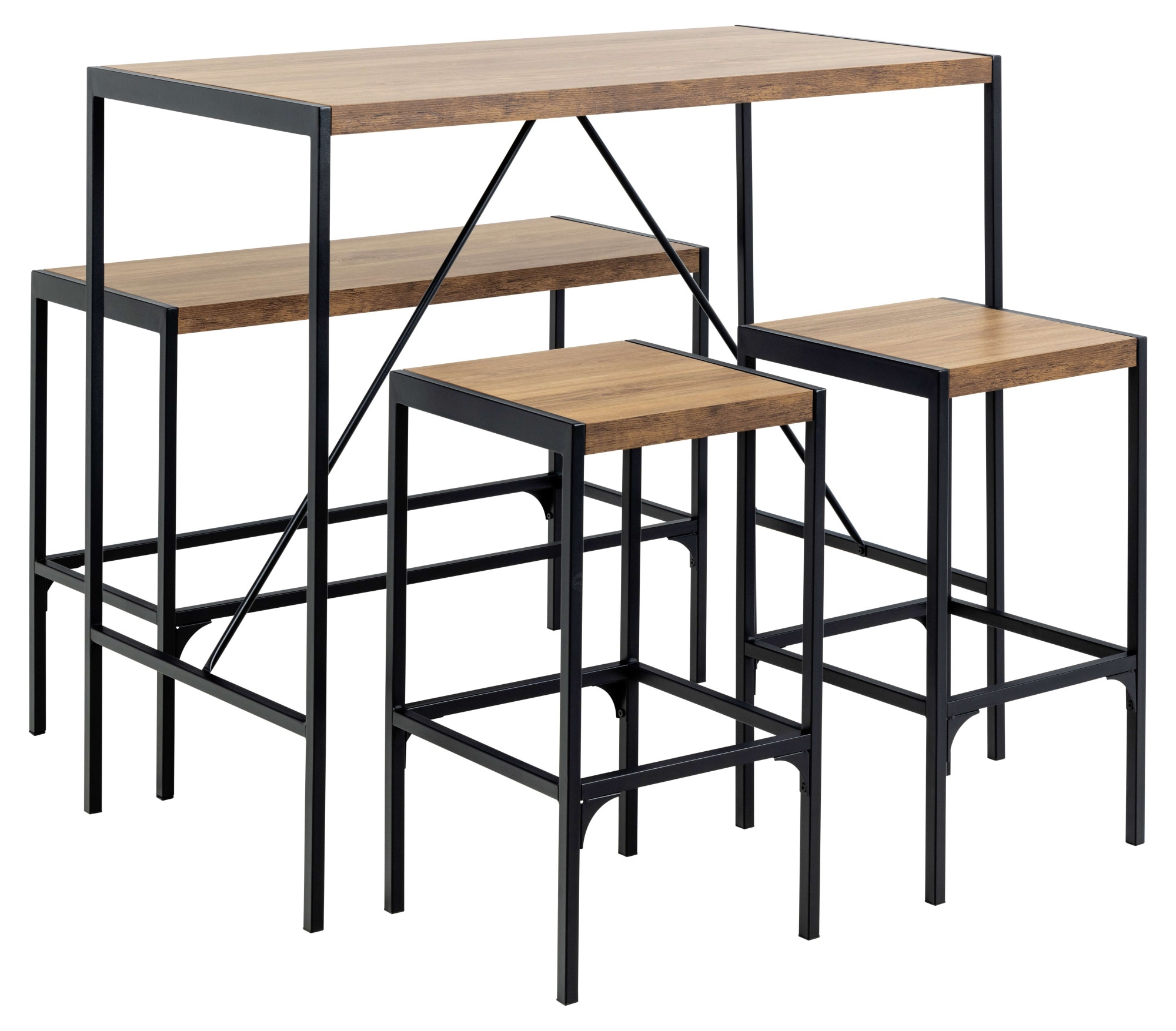 ACTONA GROUP Bar-Set »Bahamas Bartisch Satz, Küchentisch, Stehtisch,« Set, 4 Stk. tlg.