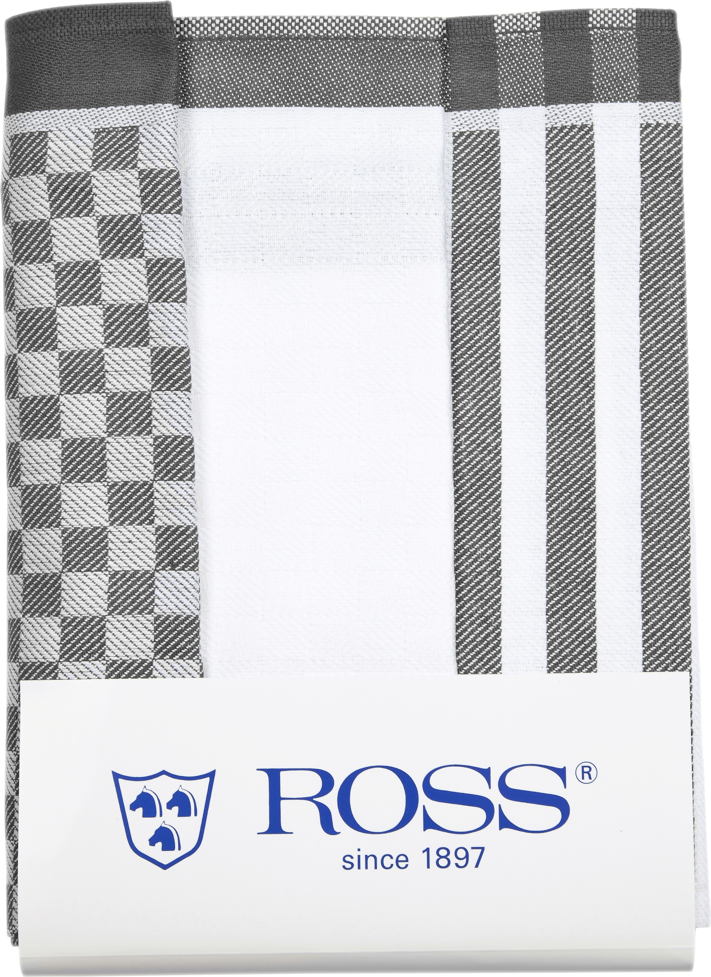 ROSS Geschirrtuch »SUPERIOR«, (Set, 3 tlg., 3x Geschirrtuch 50x70 cm)