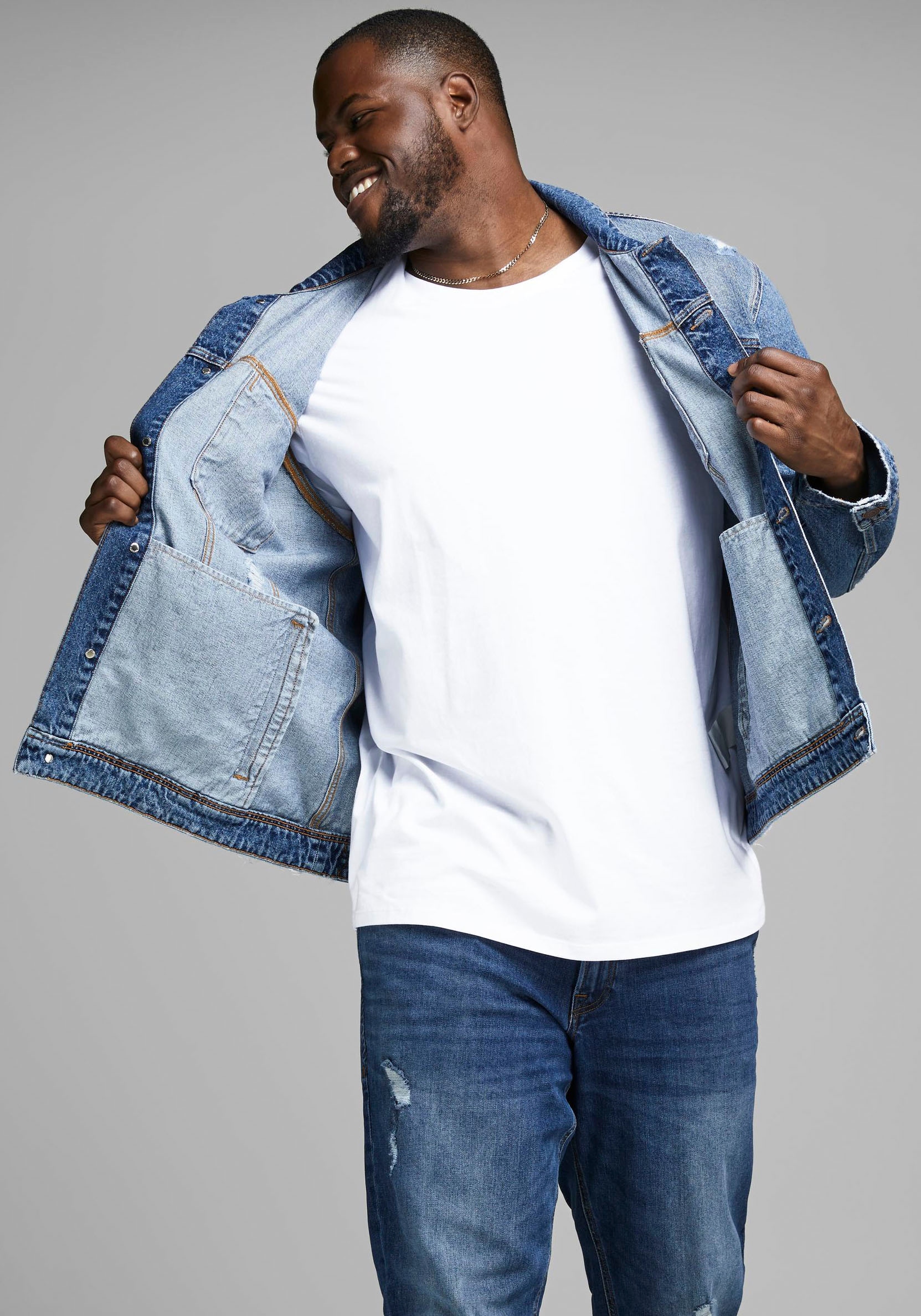 Image of Jack & Jones PlusSize Rundhalsshirt "JJEORGANIC BASIC TEE SS O-NECK NOOS PLS"