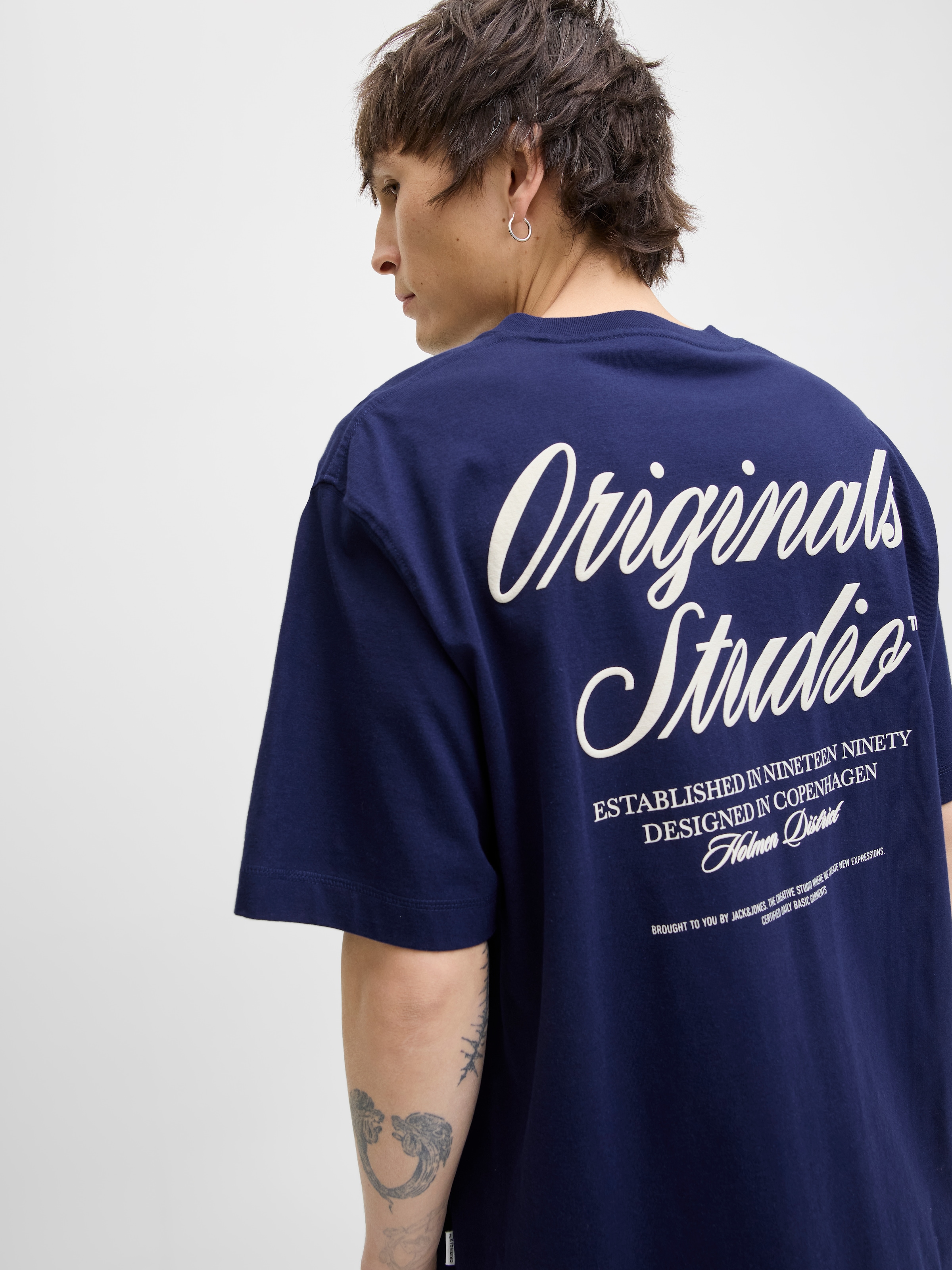 Jack & Jones Kurzarmshirt »JORNORREBRO TYPO TEE SS CREW NECK NOOS« Baumwolle, relaxed fit