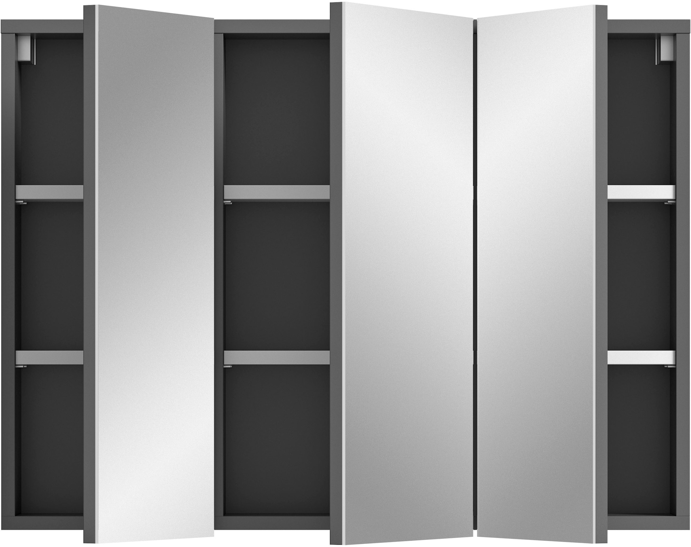 welltime Spiegelschrank »Doux, Breite 80 cm, 3 Spiegeltüren, 6 Einlegeboden, 9 Fächer« Badschrank, Bad-Möbel, Badezimmer