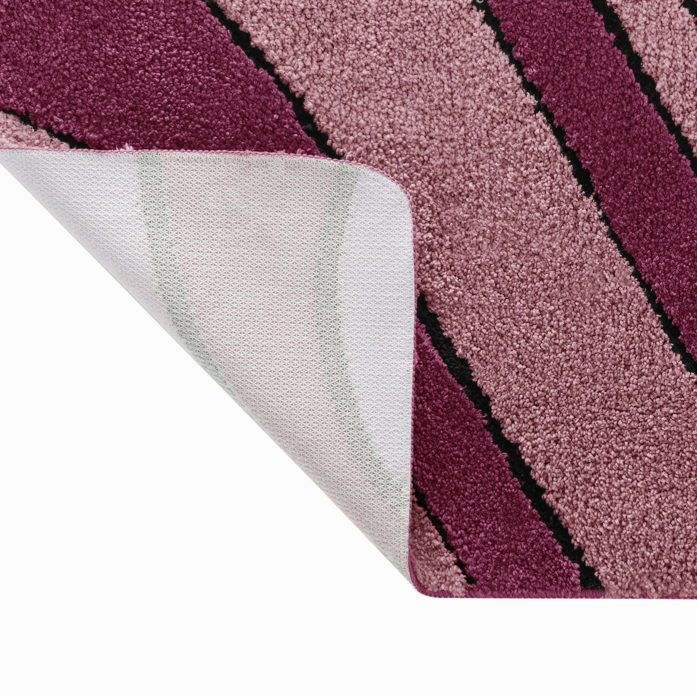 my home Badematte »Anna, Badvorleger, Badezimmer Teppich«, rutschhemmend beschichtet, fussbodenheizungsgeeignet-schnell trocknend, Badteppich, Hoch Tief Effekt, Modern, Weich, Wellen