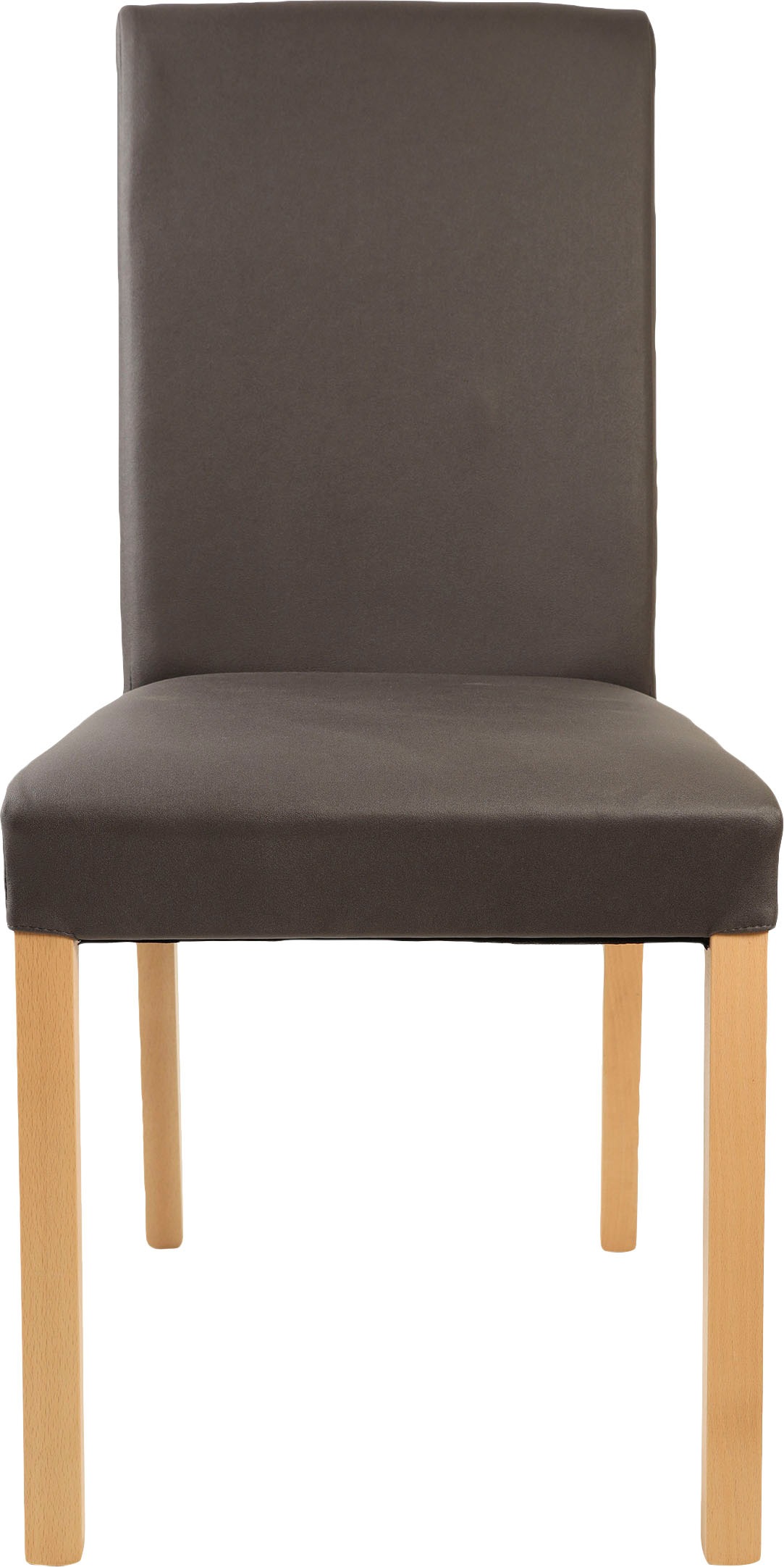 Home affaire 4-Fussstuhl »Nina«, (Set), 2 St., Microfaser, strapazierfähige Microfaser, Gestell Buche natur oder wenge lackiert