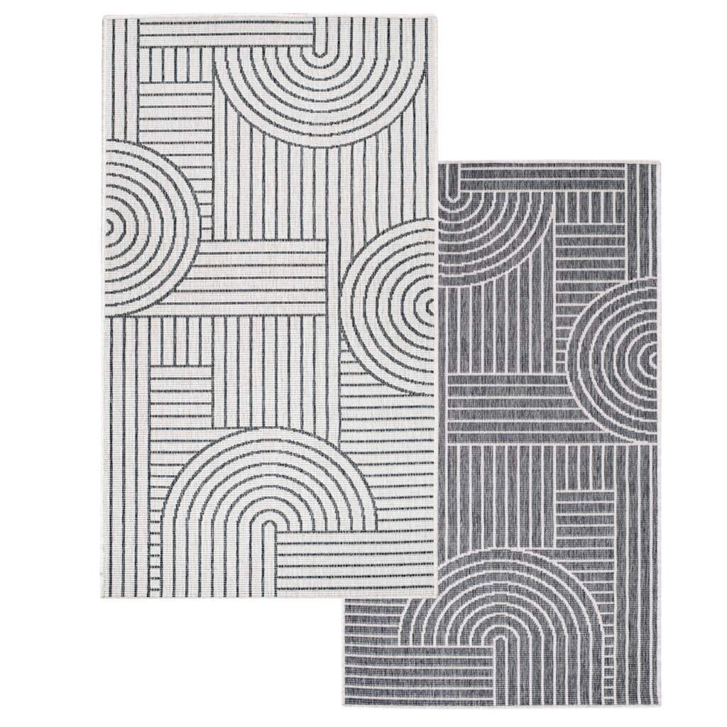 Carpet City Outdoorteppich »DUO RUG 5842« rechteckig 5 mm Höhe Wendeteppich Wetterfest In- & Outdoor, Balkon, Terrasse, Wohnzimmer
