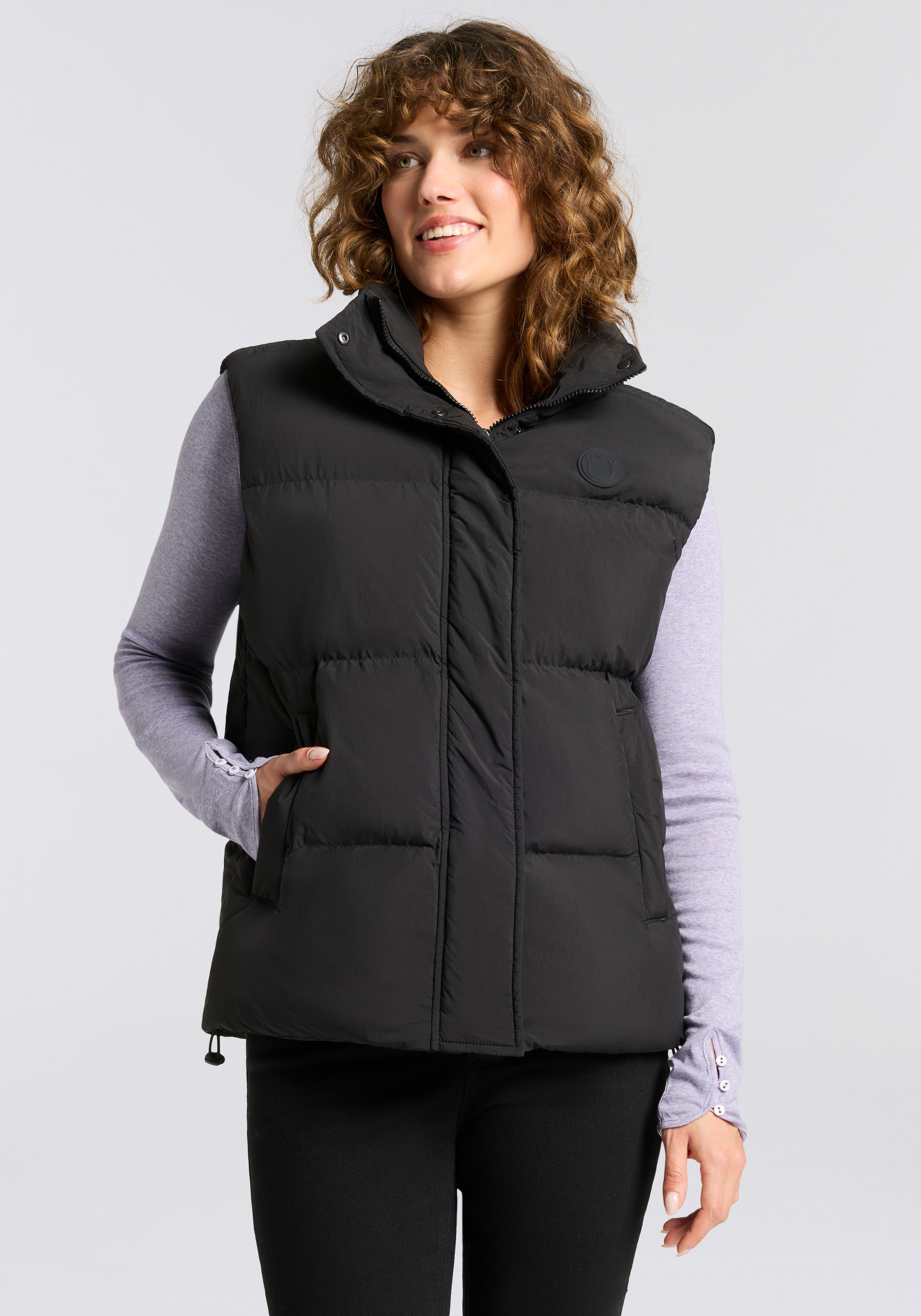 Image of HUGO Steppweste "Fagora" Oversize Fit, Stehkragen