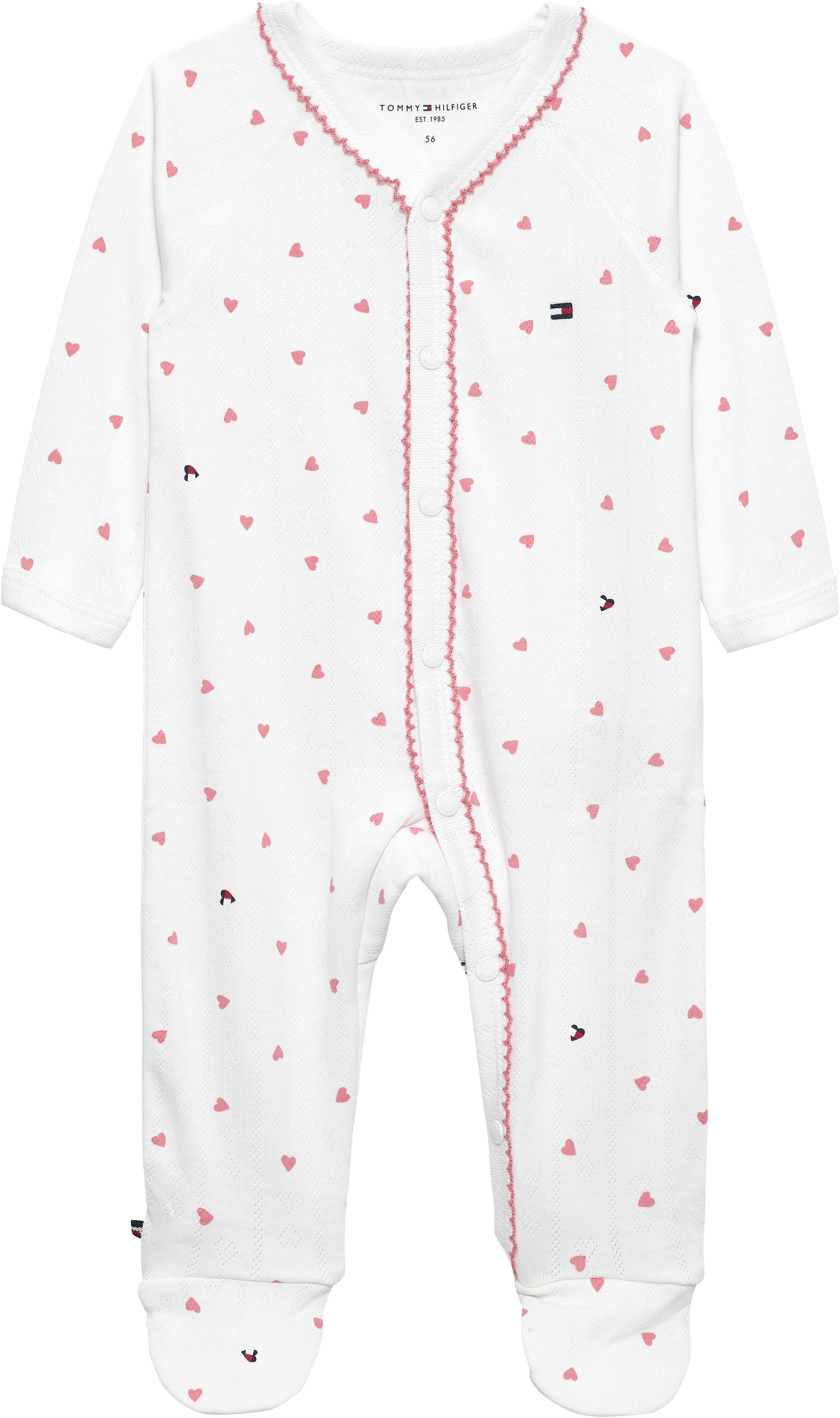 Tommy Hilfiger Grenouillère »POINTELLE COVERALL« Regular fit mit V-Ausschnitt für Babys