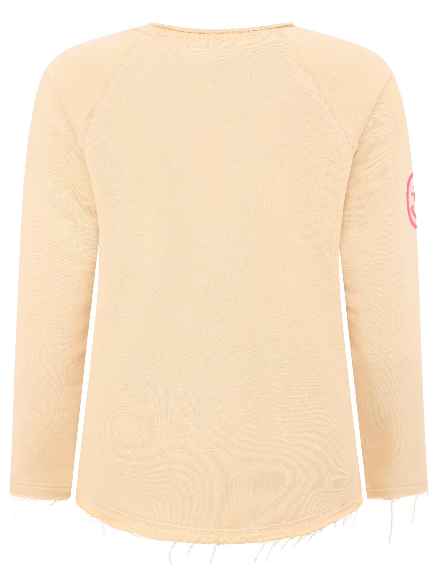 Zwillingsherz Sweater »"Love Luck Happy"«, mit Used-Look Kanten und fröhlicher Stickerei
