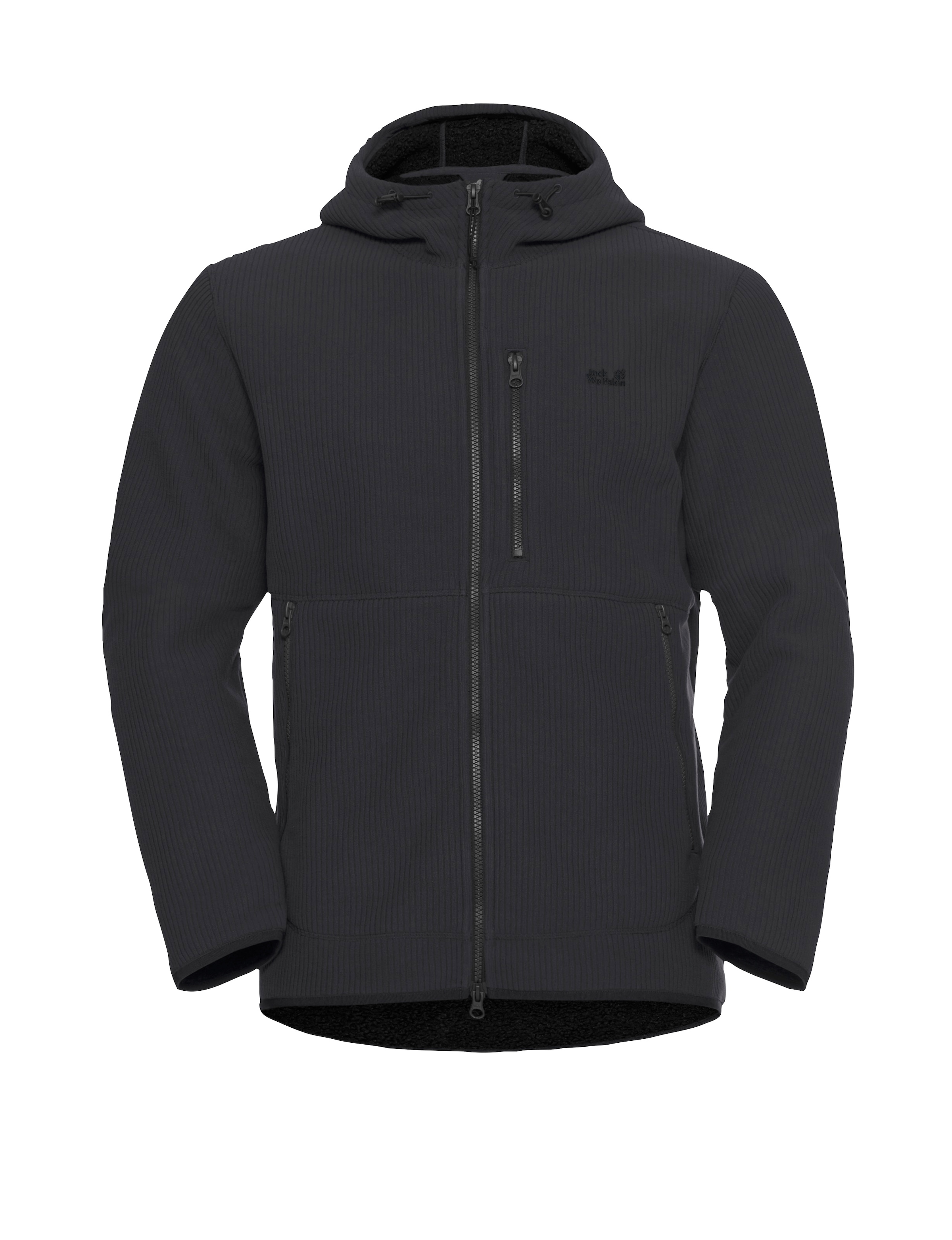 Jack Wolfskin Fleecejacke »LAKE RIDGE HOODED JKT M«, Winddicht, atmungsaktiv, Übergangsjacke