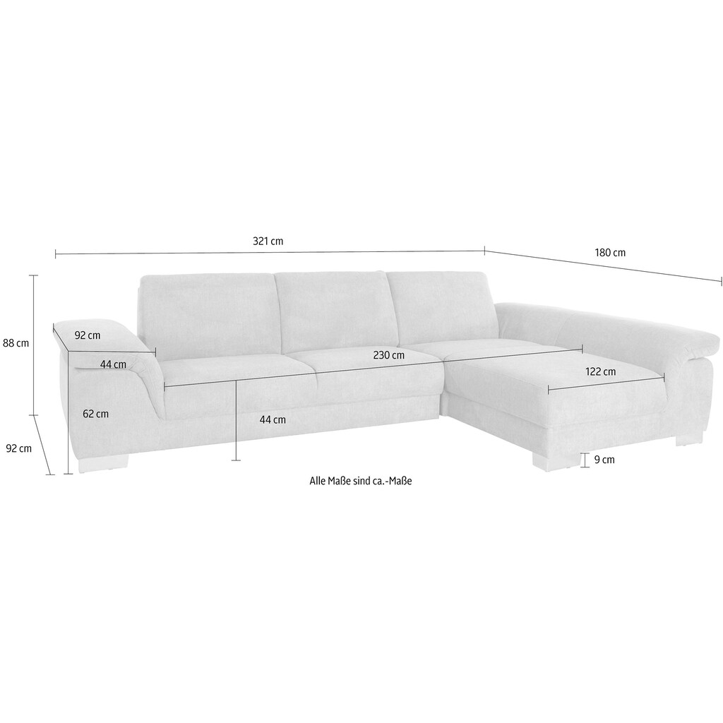 DOMO collection Ecksofa »Caleri L-Form«