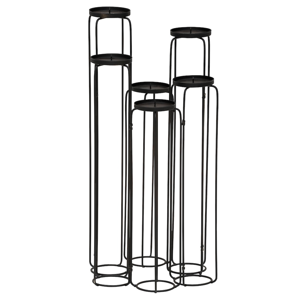 Leonique Kerzenständer »Mareesa«, (1 St.), aus Metall, für Stumpenkerzen, Höhe ca. 65 cm, variabel stellbar