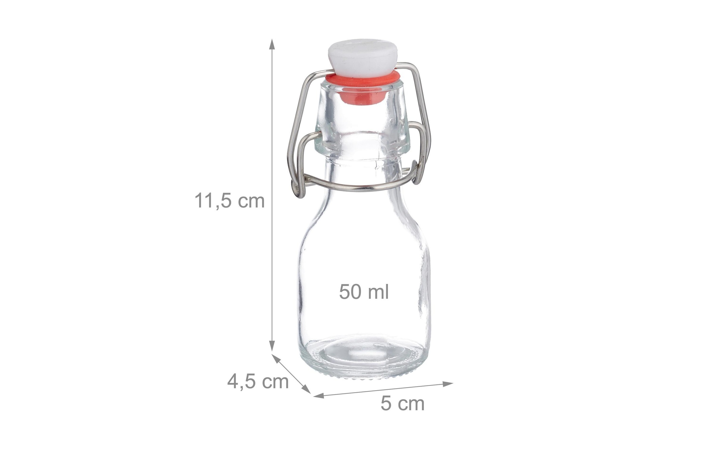 relaxdays Vorratsglas »mit Bügelverschluss 30 Stück, 50 ml«, (1 tlg.)