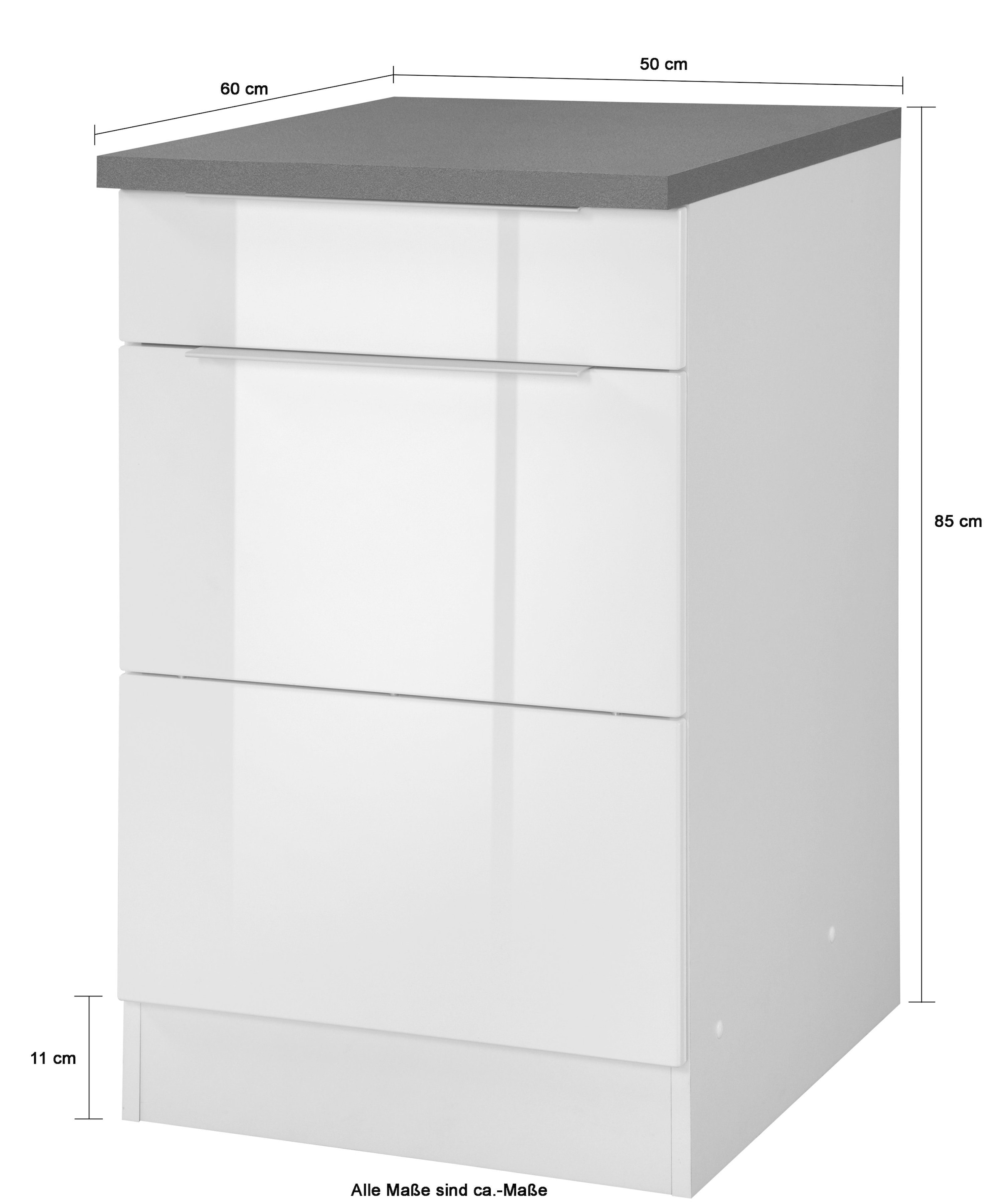 KOCHSTATION Armoire basse »KS-Brindisi« 50 cm de large