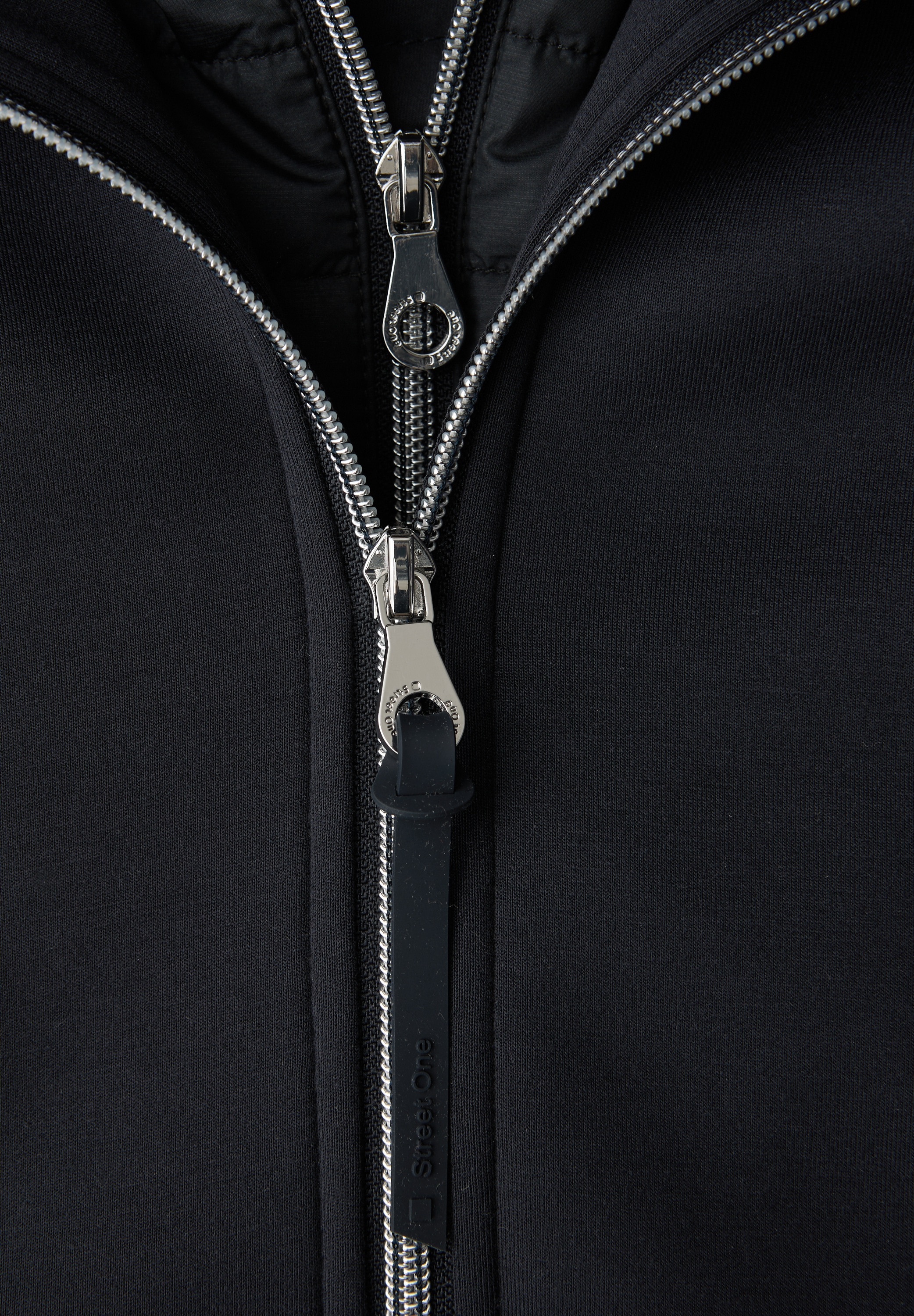 STREET ONE Veste longue mit Kapuze im Doppel-Layer-Look und mit Kapuze