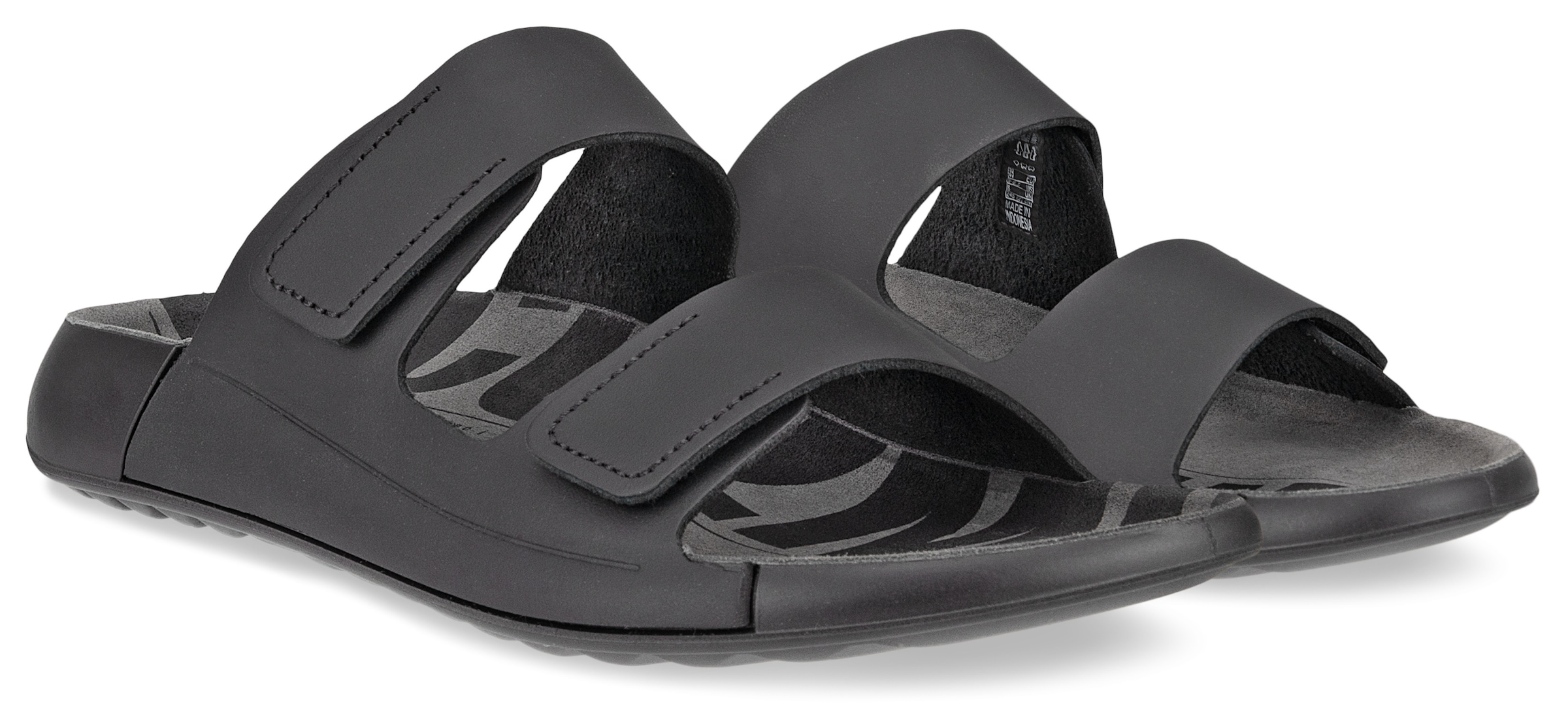 Ecco Pantolette »COZMO W«, Sommerschuh, Schlappen mit zwei Klettverschlussriemen