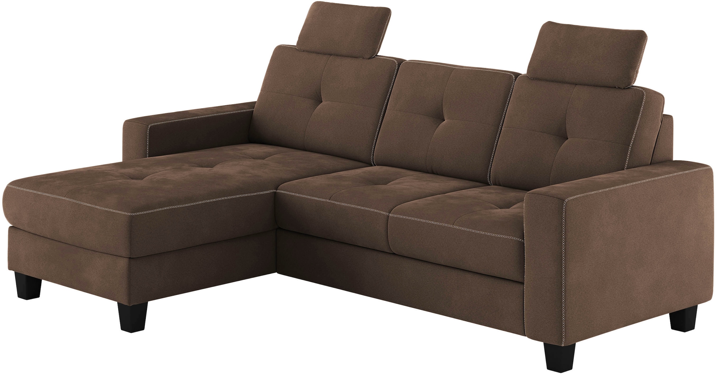 Places of Style Ecksofa »Varese«, wahlweise mit Bettfunktion und Bettkasten