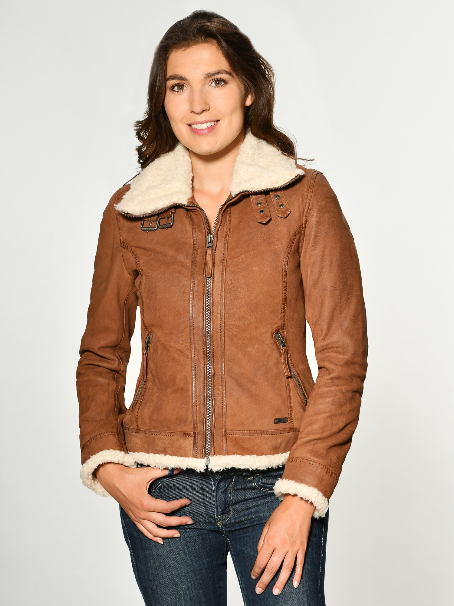 Lederjacke mit Schnallen »Lovells«