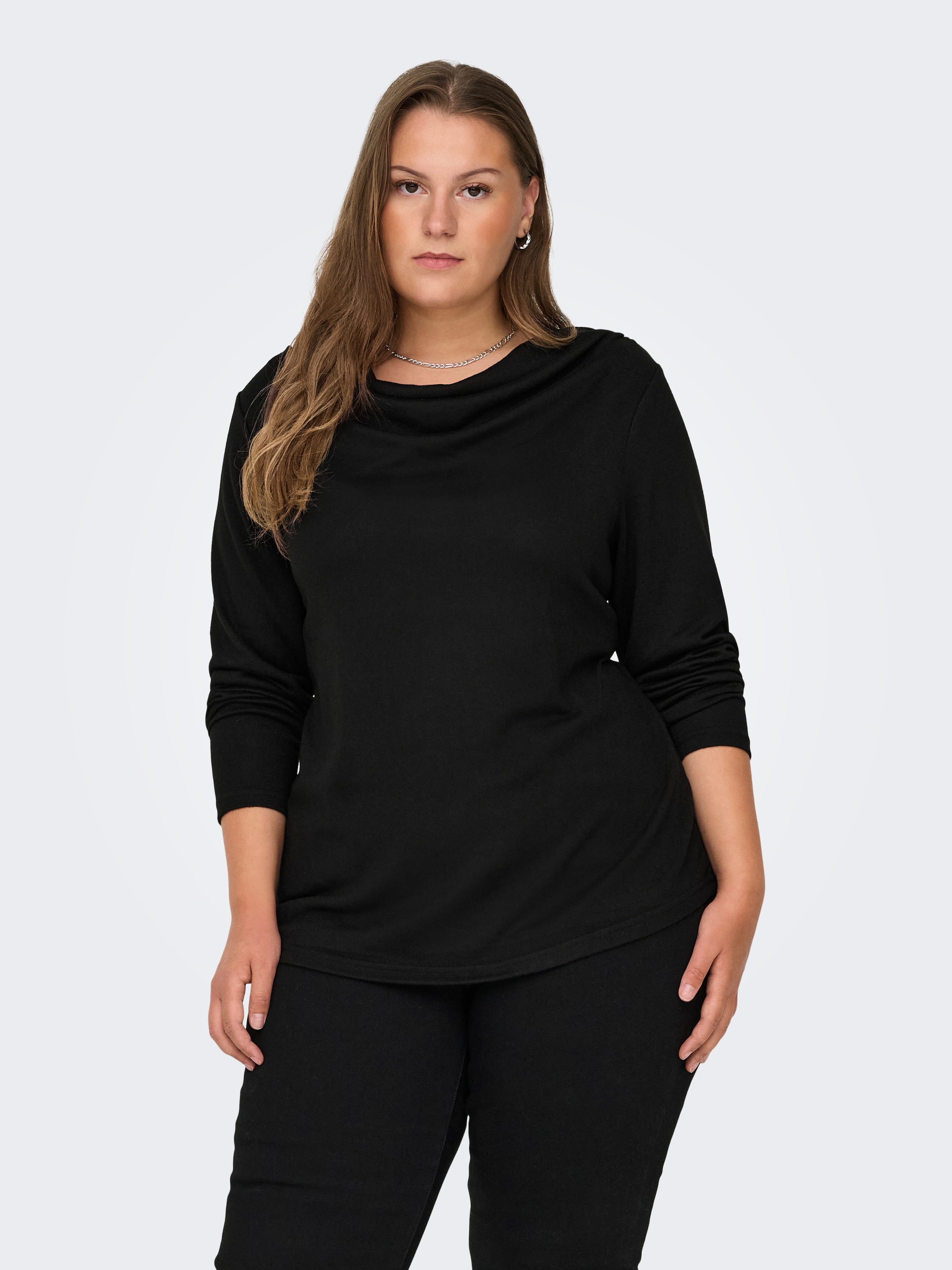 ONLY CARMAKOMA Wasserfallshirt »CARALBA MIRSE L/S WATERFALL TOP JRS«