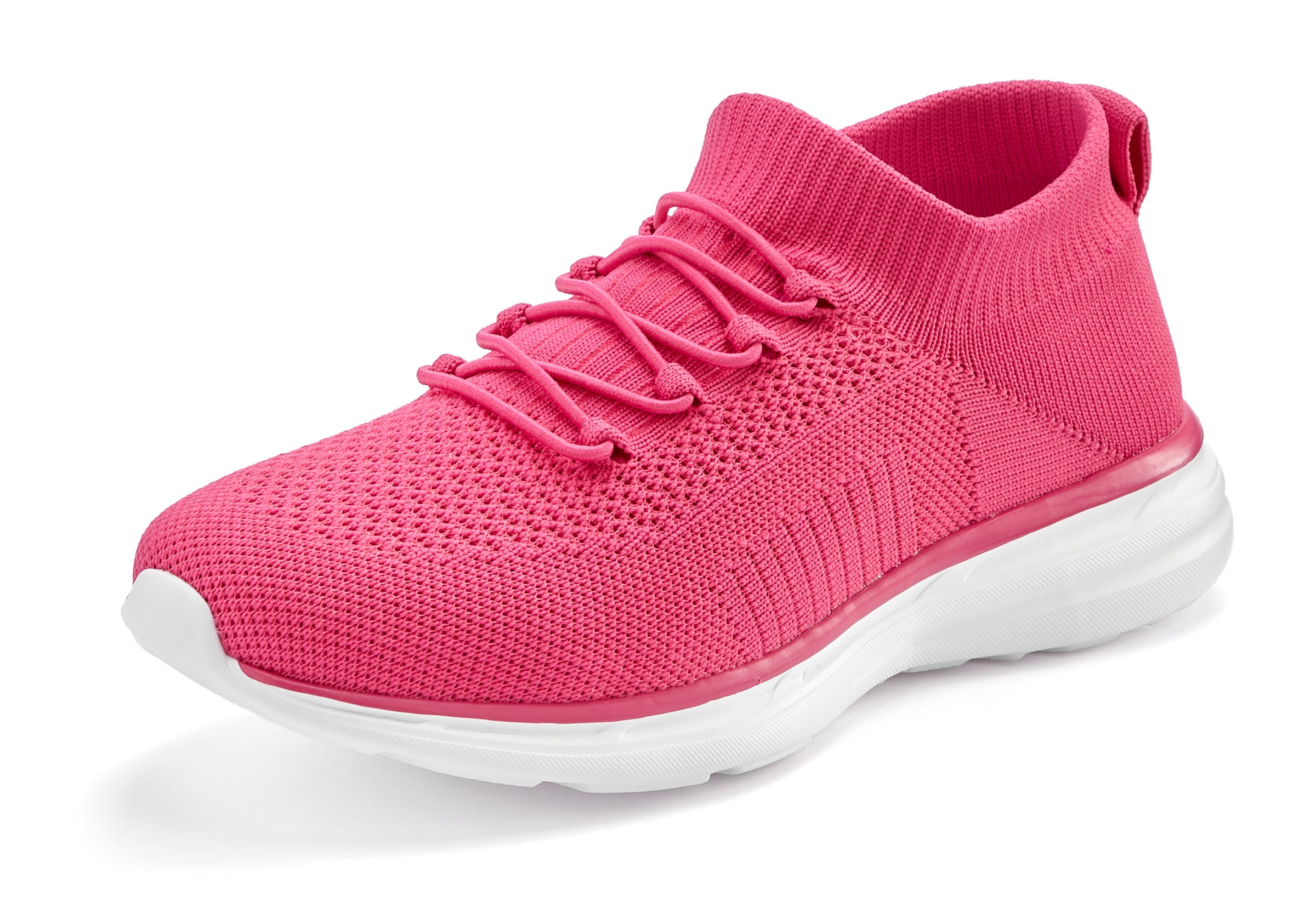 LASCANA Sneaker »Slipper, Halbschuh, ultraleicht und bequem,«, zum Reinschlüpfen mit elastischen Schnürbändern VEGAN