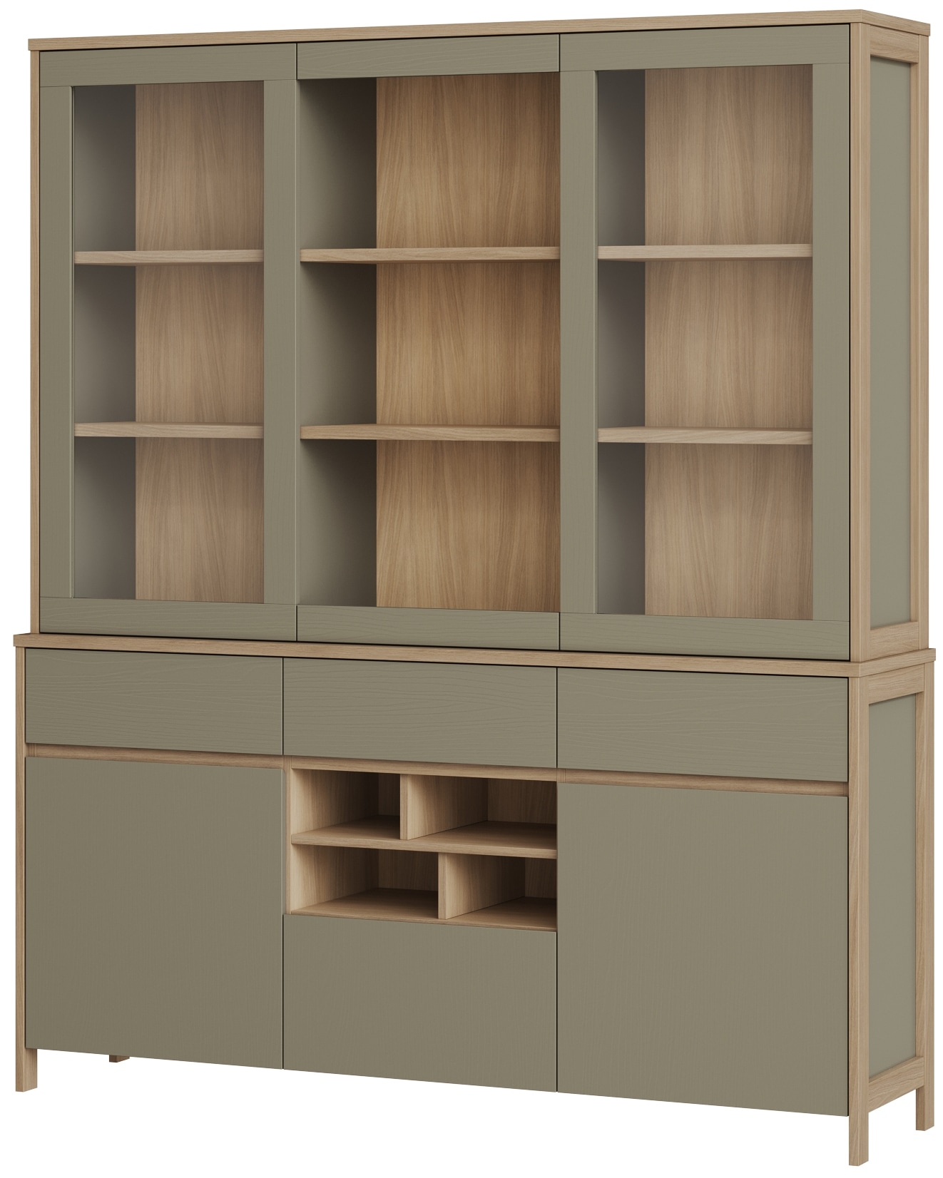 Home affaire Buffet »Stranda, Hochschrank im Scandi-Style, moderner Schrank« Rahmenoptik, ausreichend Stauraum, vielseitig einsetzbar, 164 cm breit